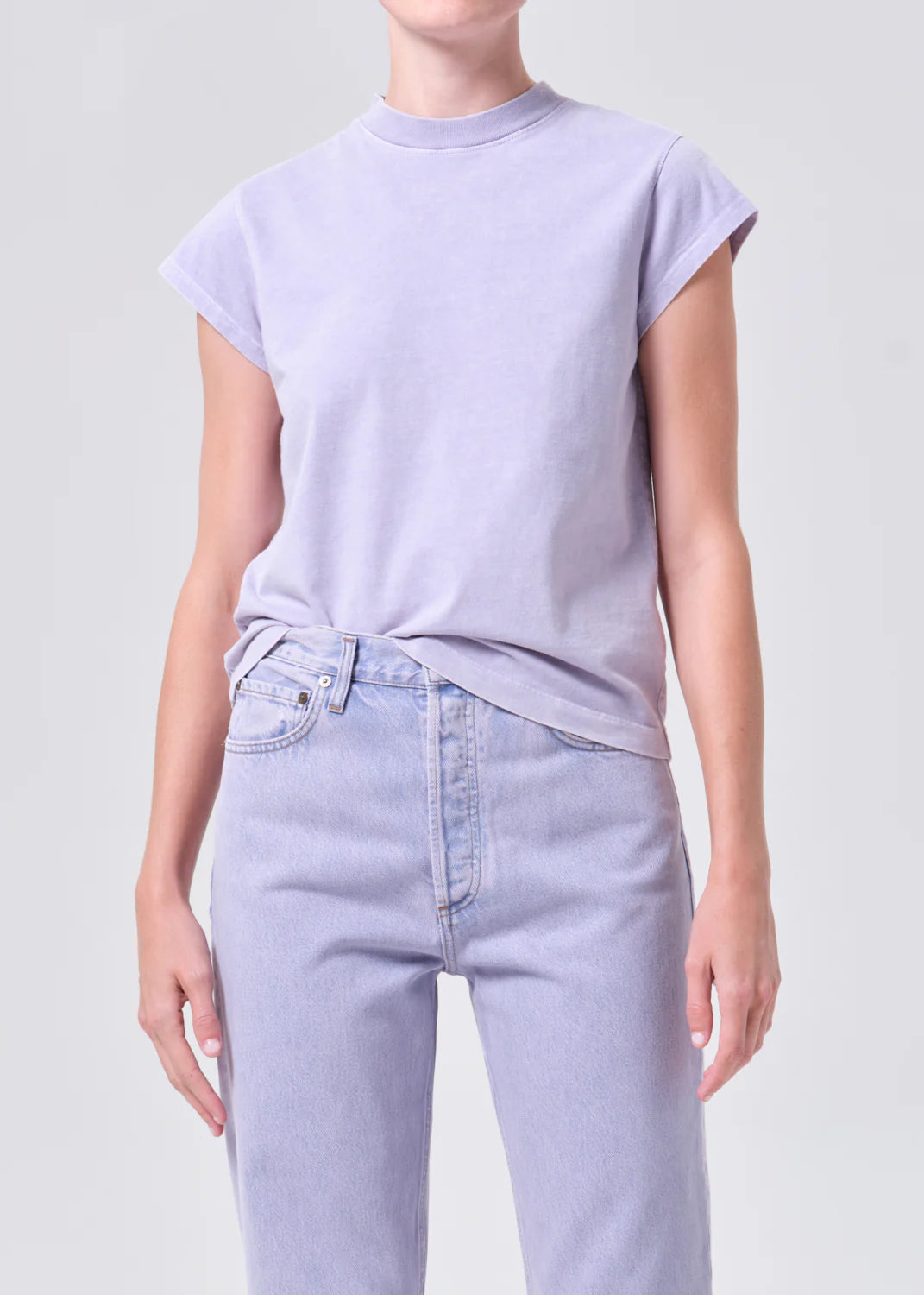 LONG LINE BRYCE CAP TEE - ACID LILAC