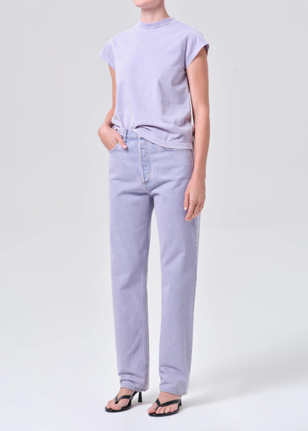 LONG LINE BRYCE CAP TEE - ACID LILAC