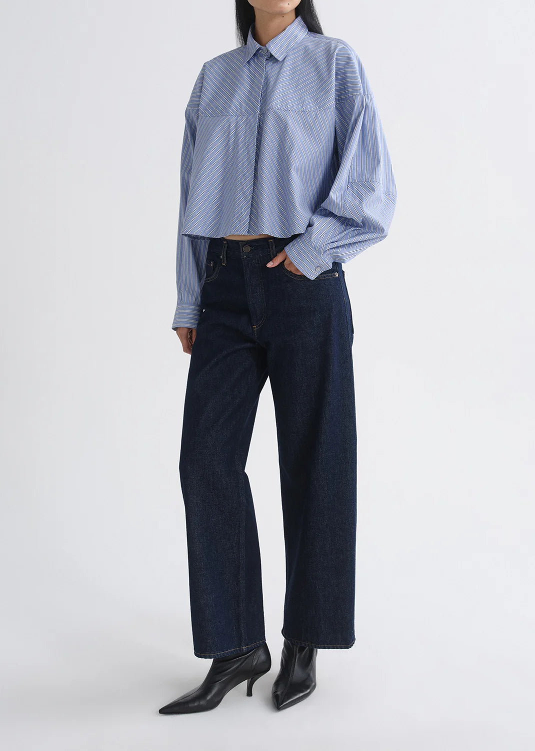 AGNES SHIRT - BLUE MEYER STRIPE