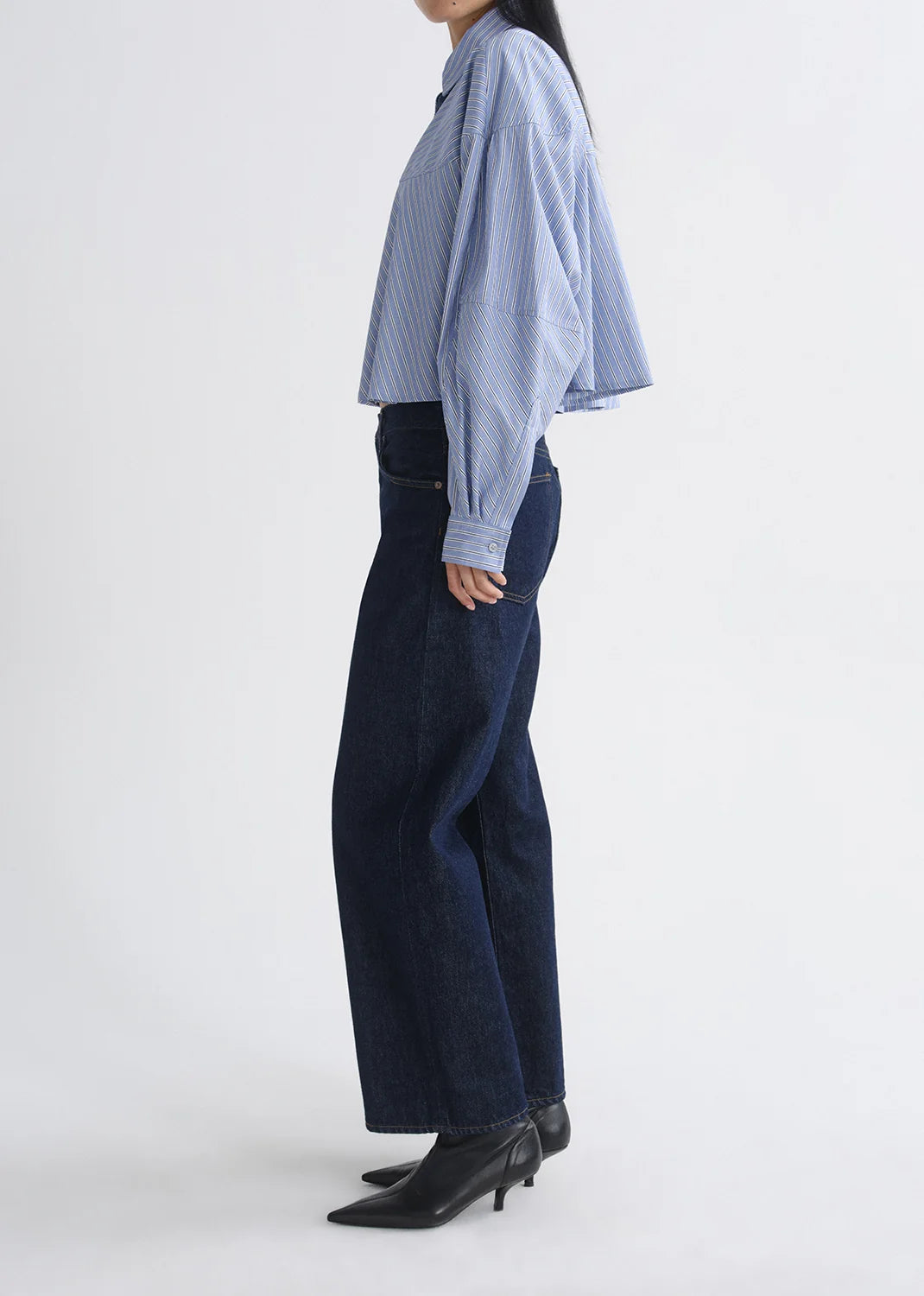 AGNES SHIRT - BLUE MEYER STRIPE