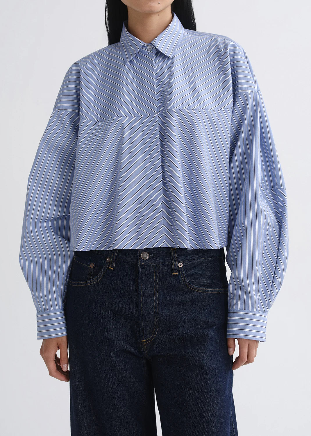 AGNES SHIRT - BLUE MEYER STRIPE