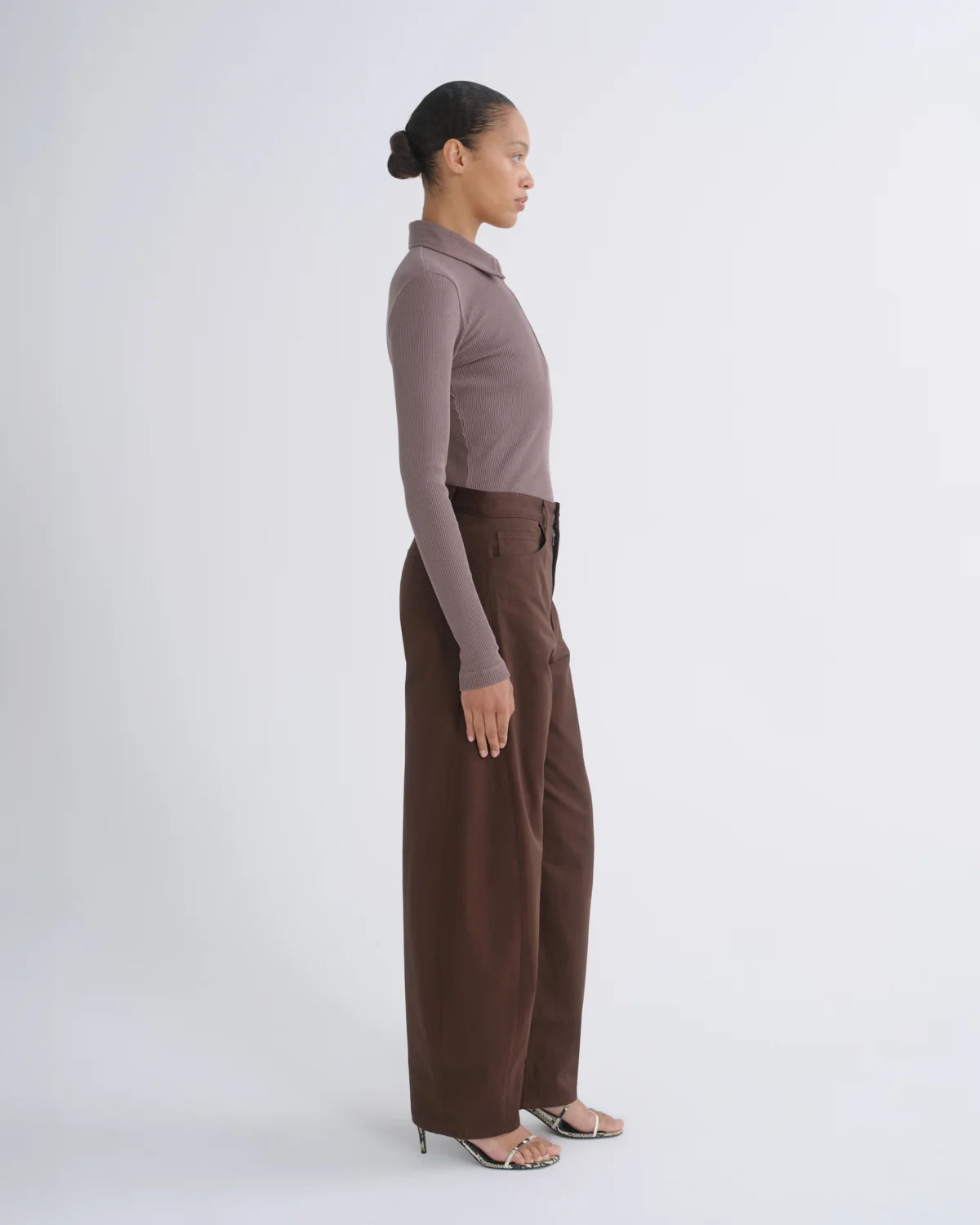 AMICA ZIP POLO - MAUVINE