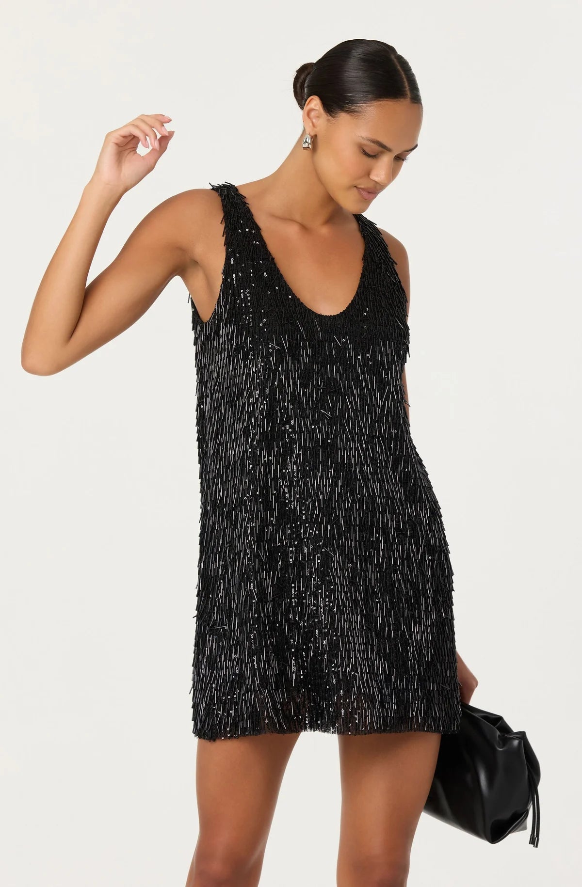 EMANI SEQUIN MINI DRESS - BLACK