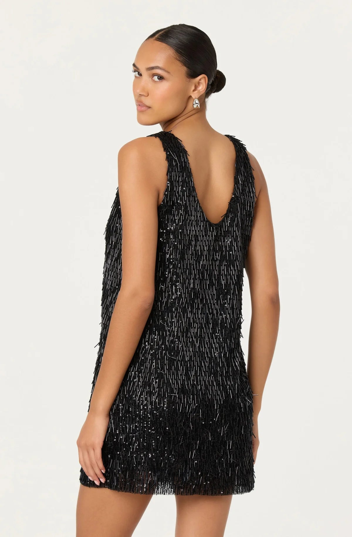 EMANI SEQUIN MINI DRESS - BLACK