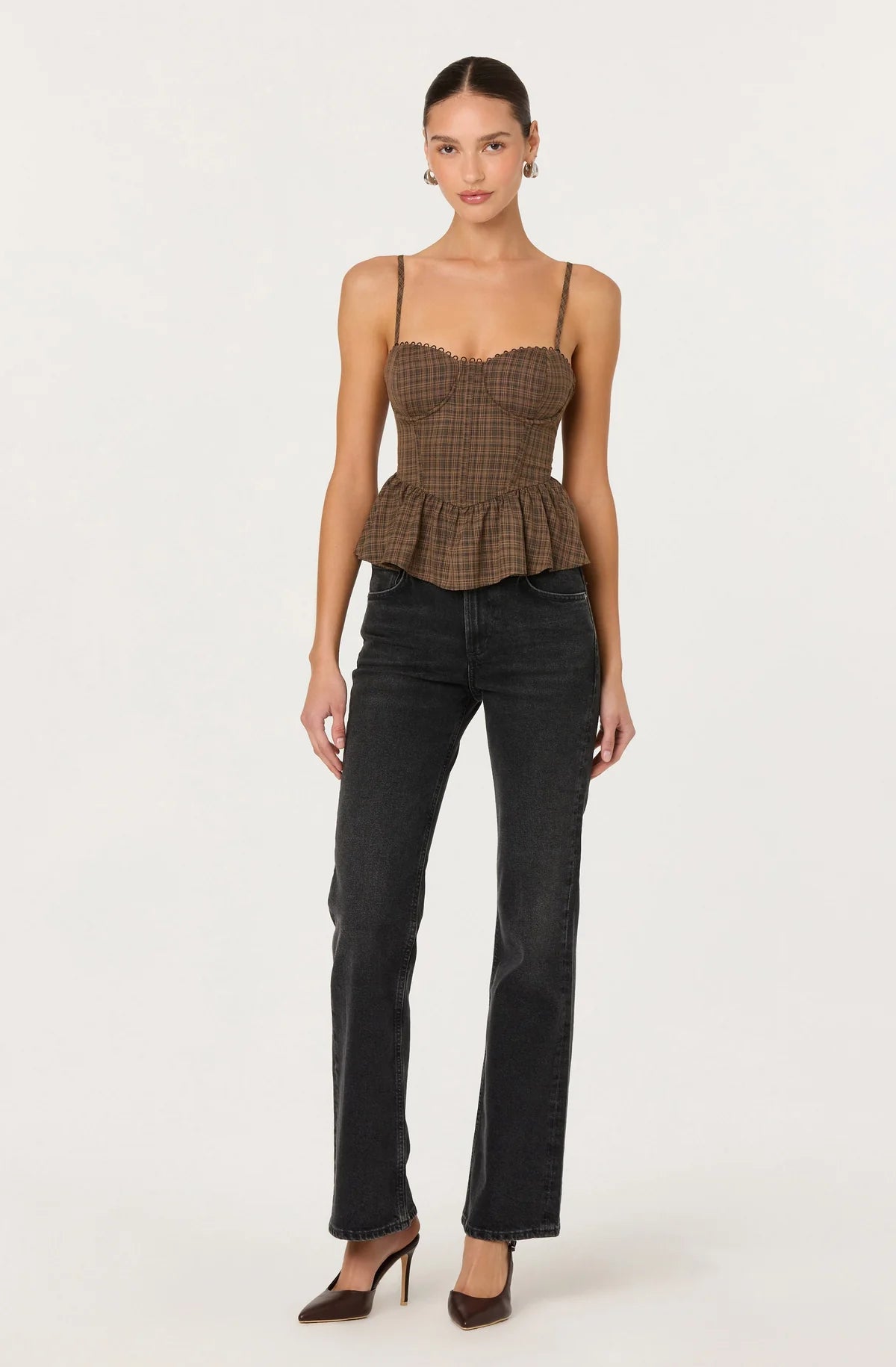 BAYLIN TOP - BLACK/BROWN