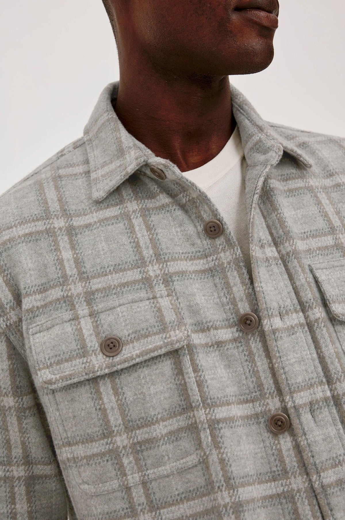 ALDER OVERSHIRT - QUARRY MIST HEATHER