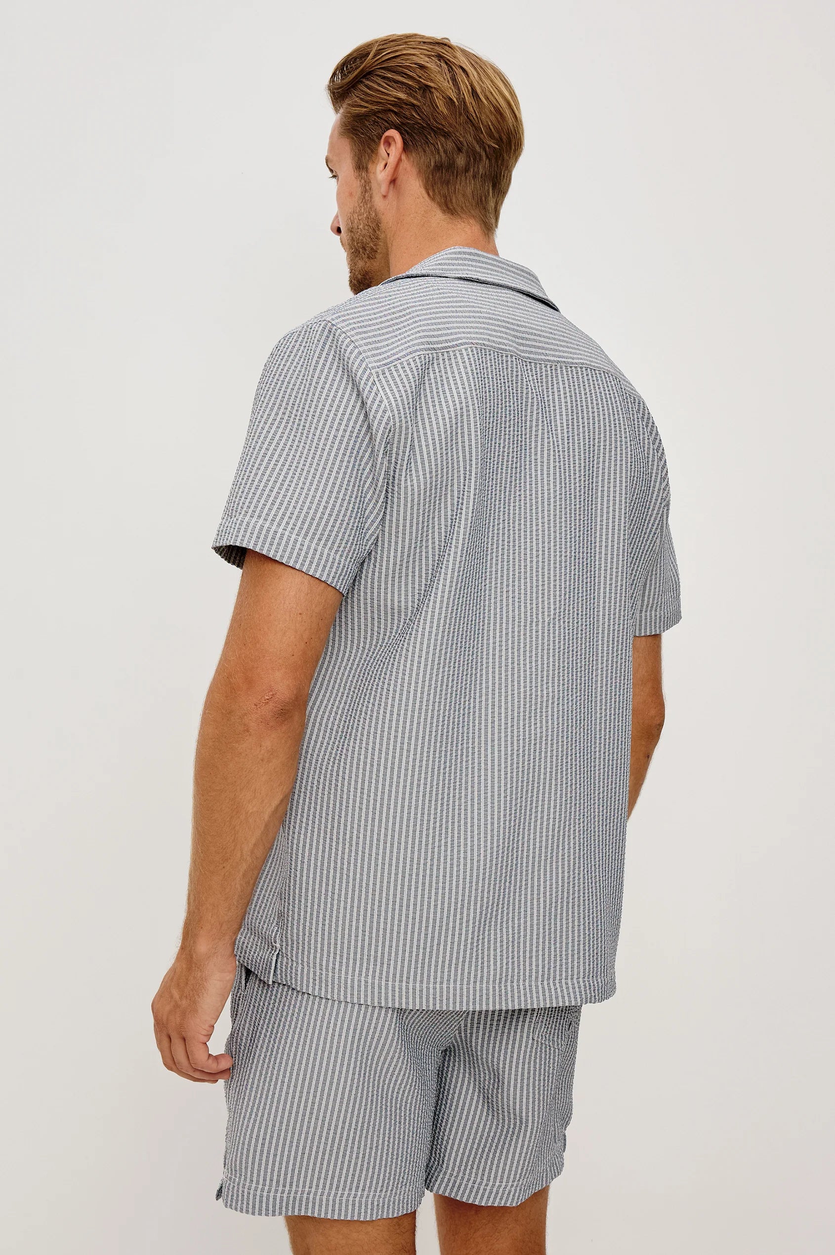 AMALFI SHIRT - NAVY DECK STRIPE