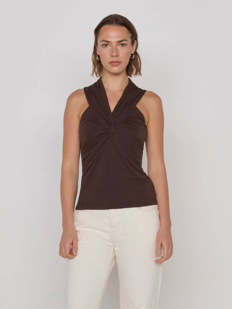 ANAIS HALTER TANK - COCOA