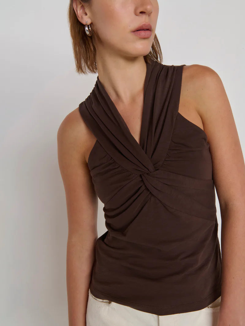 ANAIS HALTER TANK - COCOA