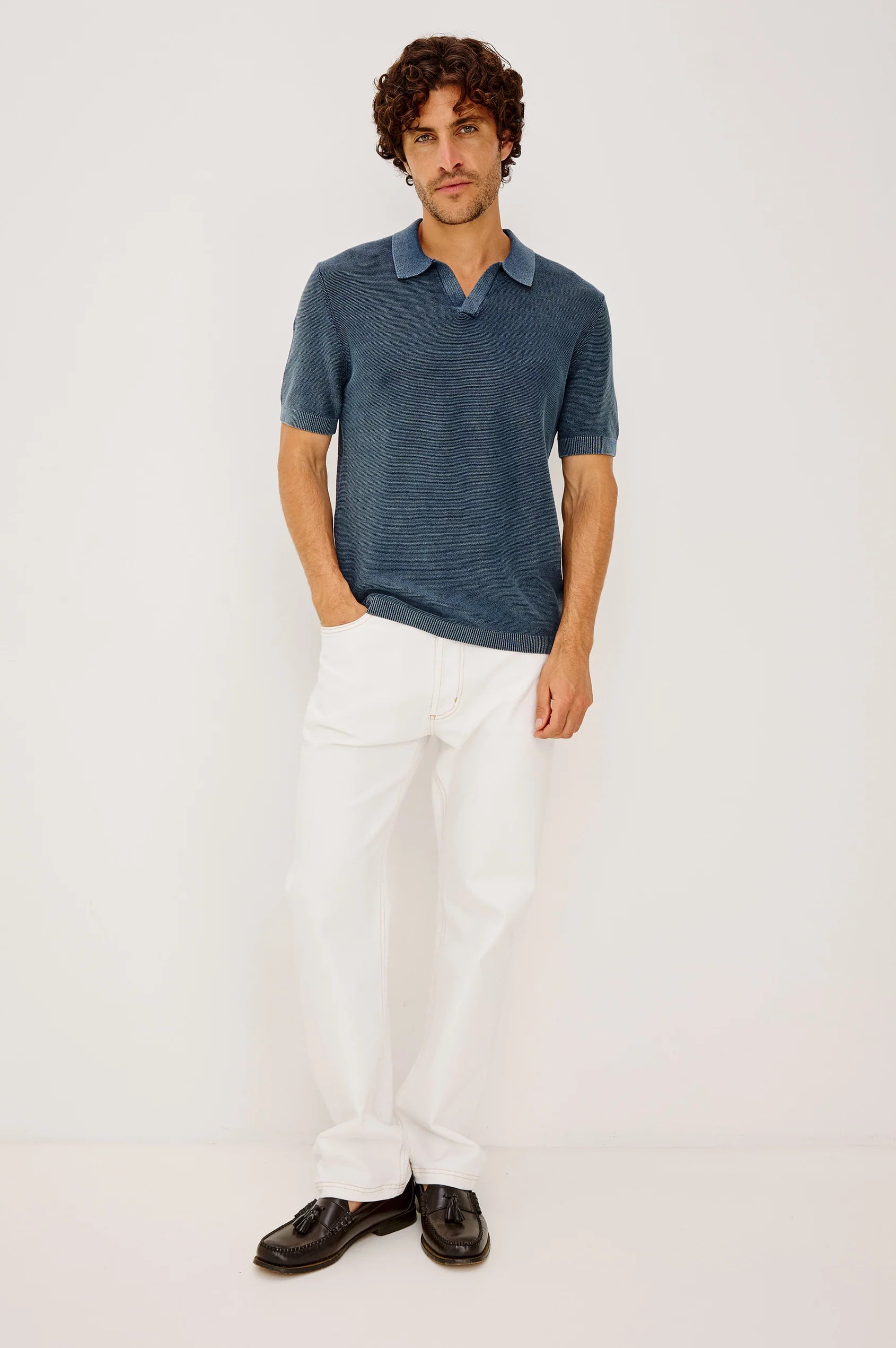 BAKER POLO - SUNWASHED NAVY