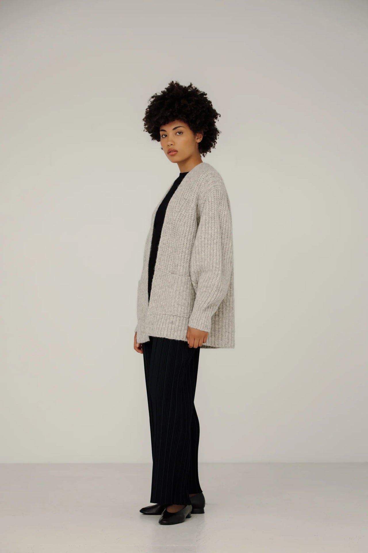 MARINE CARDIGAN - QUARTZ