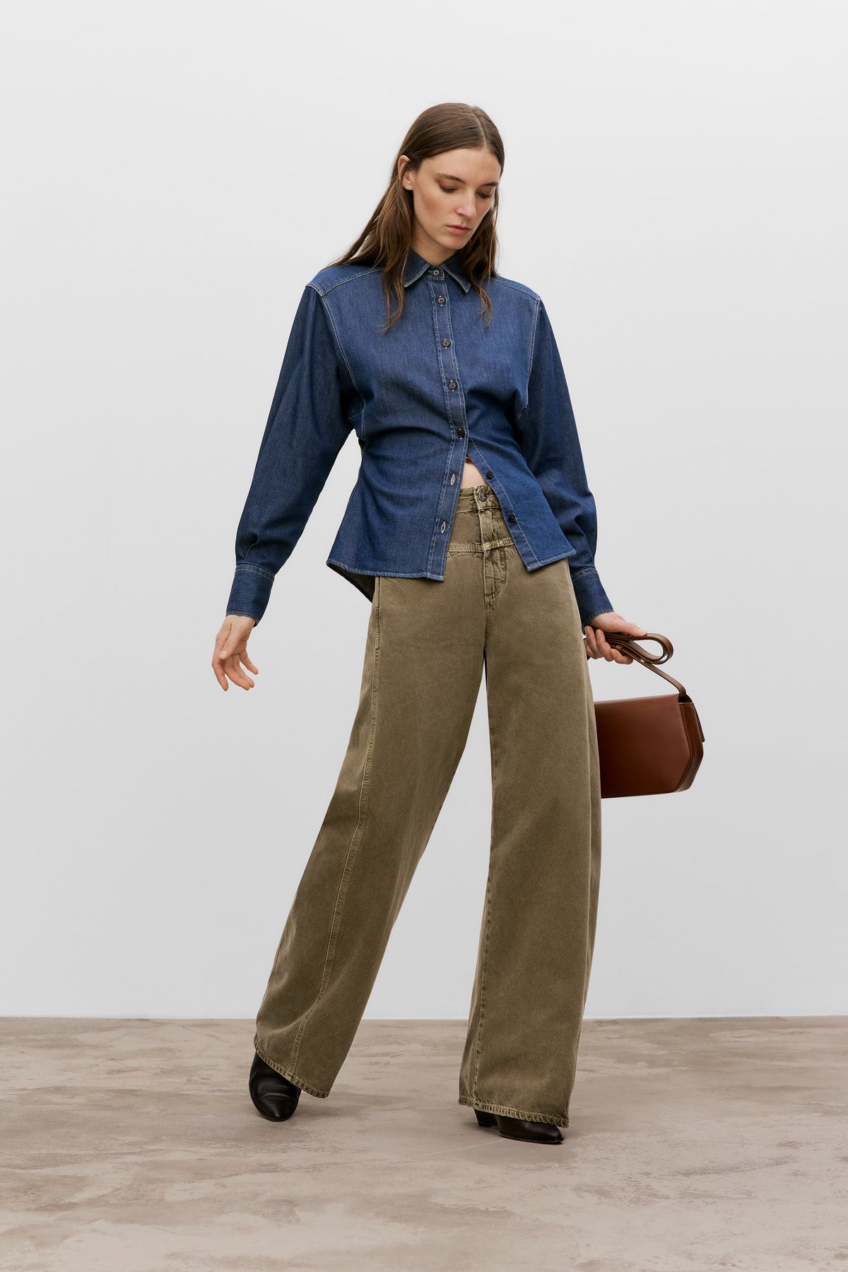 TORI-X BARREL JEAN - TOFFEE BROWN
