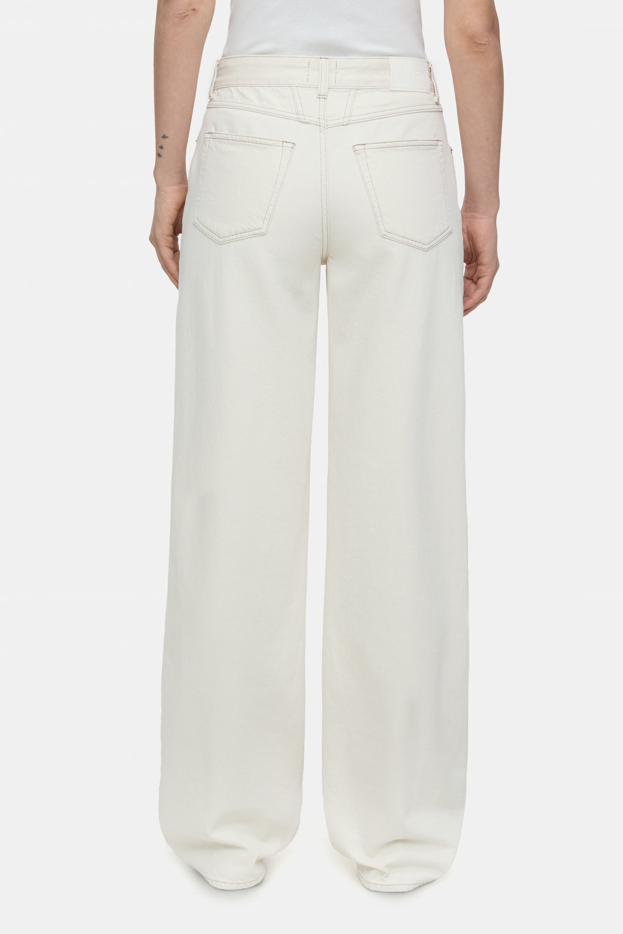 NIKKA WIDE LEG DENIM - IVORY