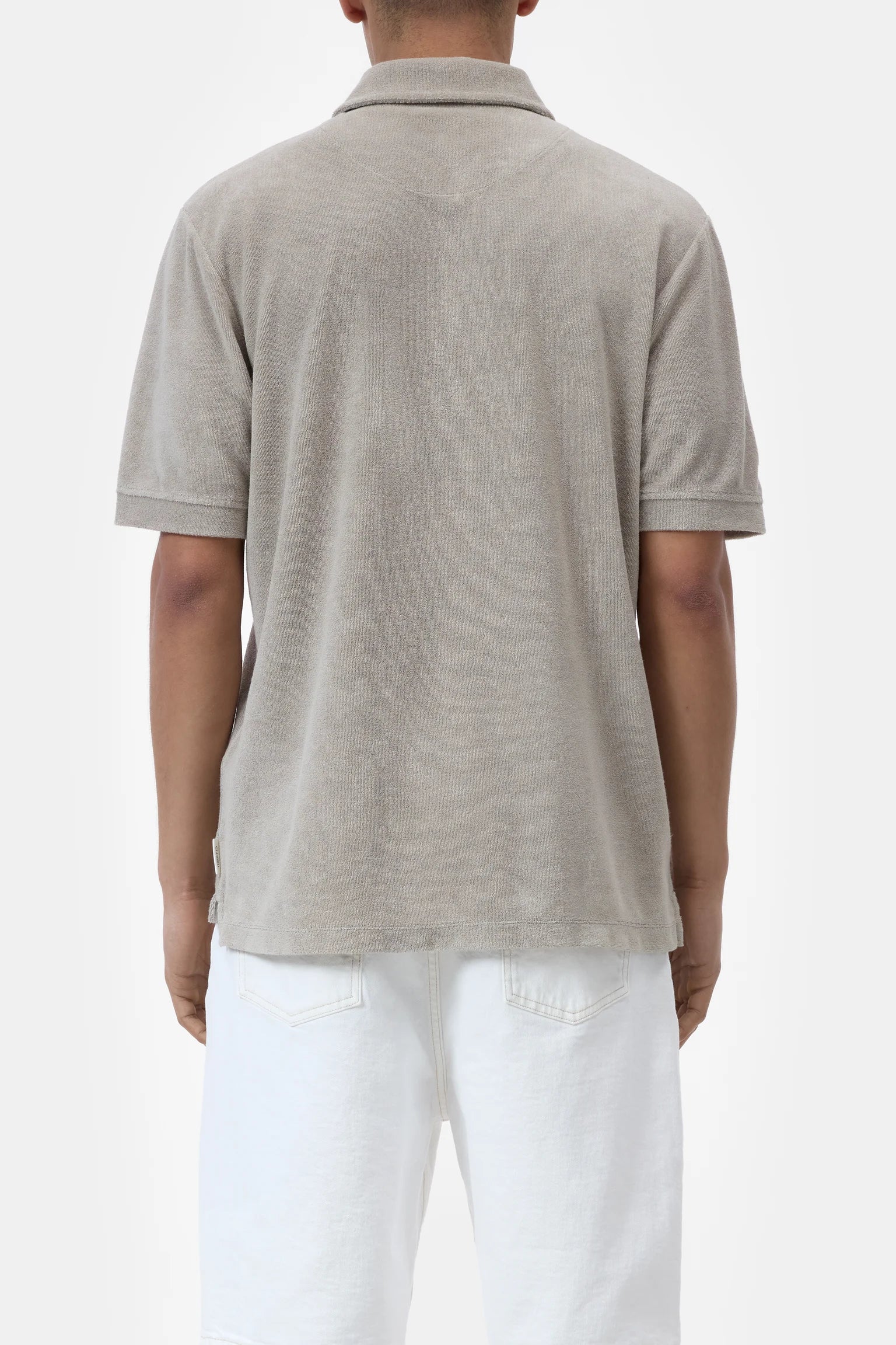 TERRY POLO - MUD GREY