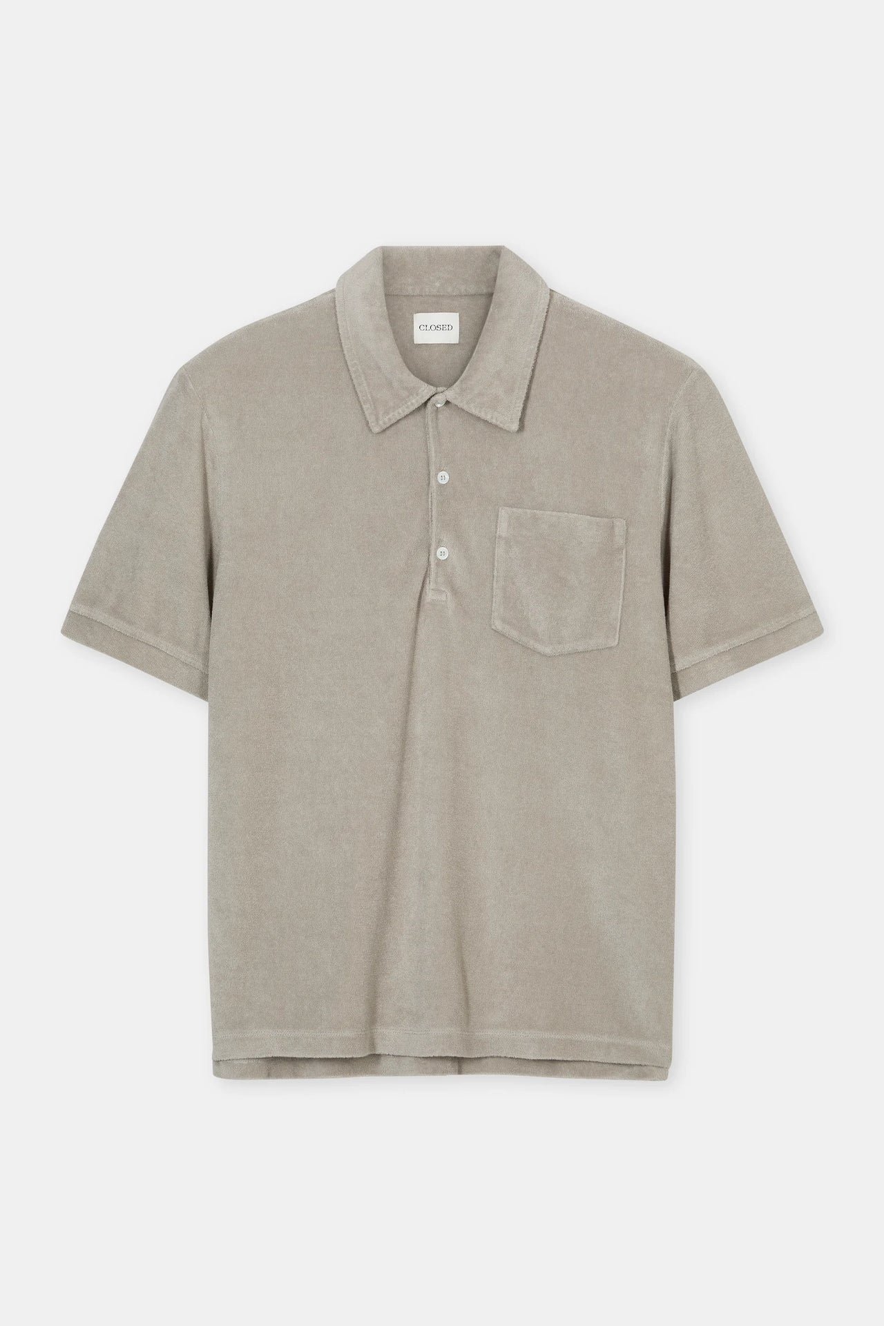 TERRY POLO - MUD GREY