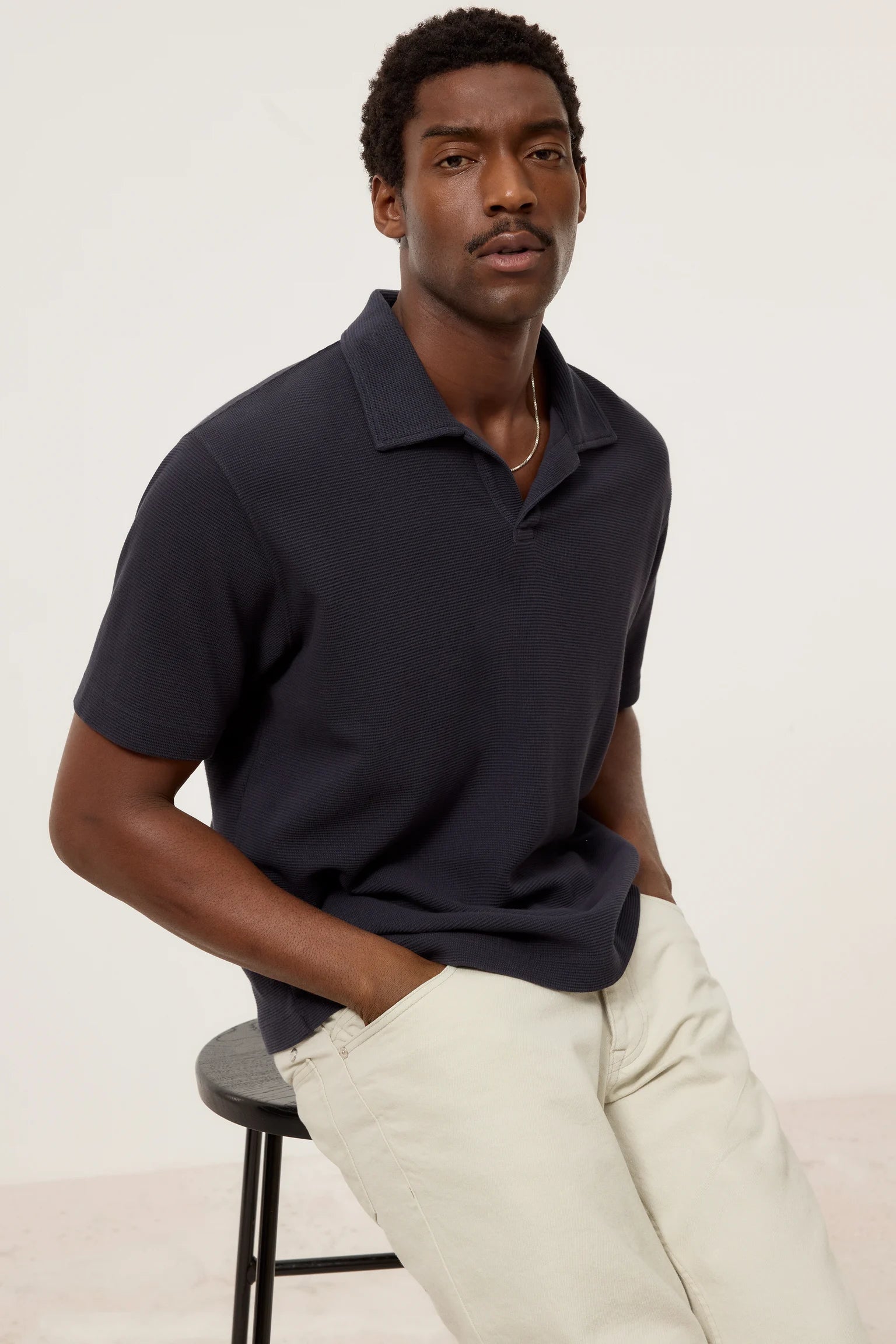 WAFFLE POLO - DARK NIGHT