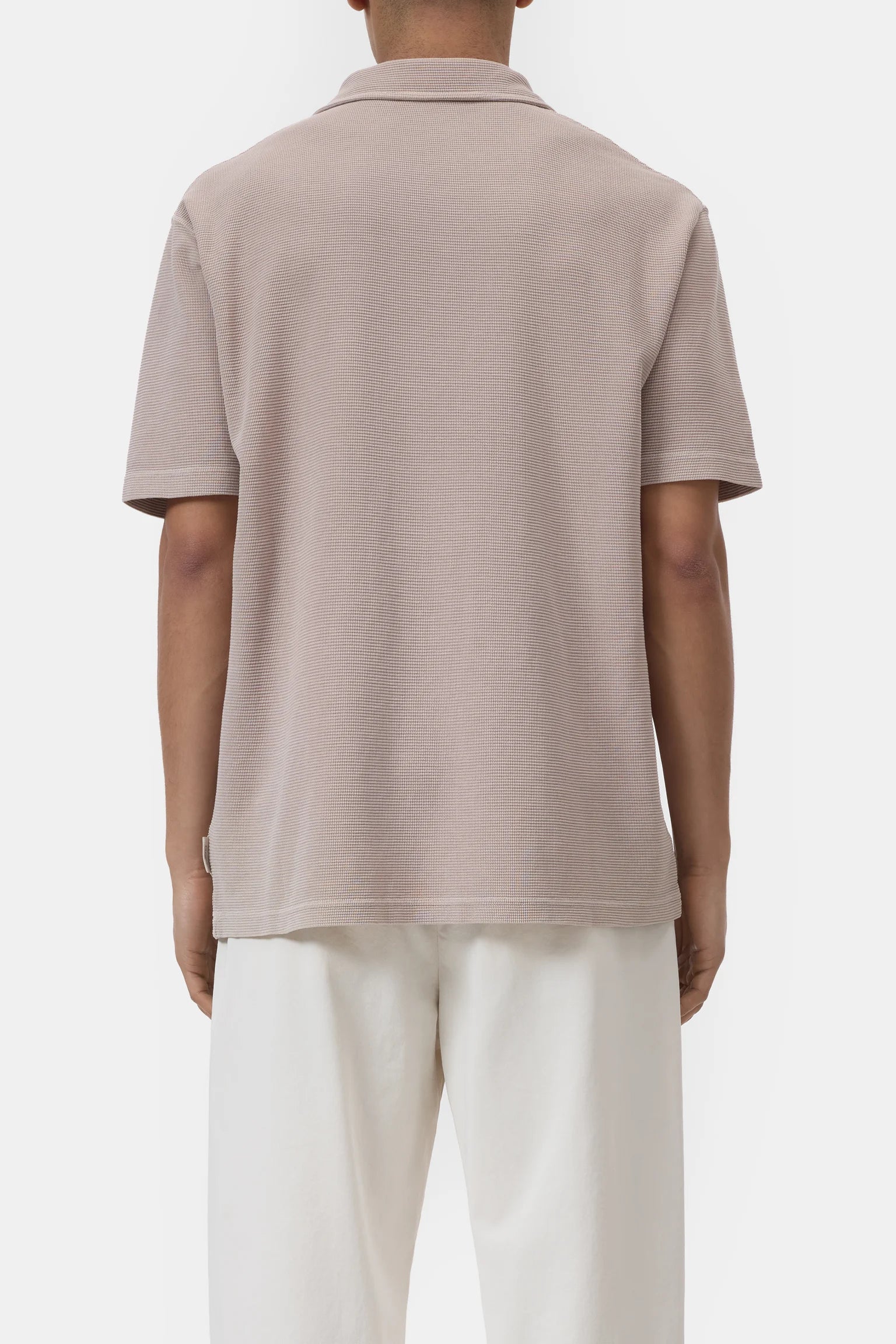 WAFFLE POLO - CLAY BEIGE