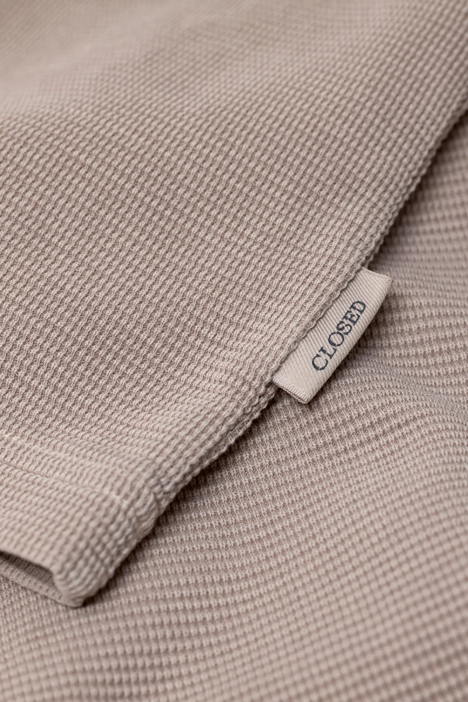 WAFFLE POLO - CLAY BEIGE