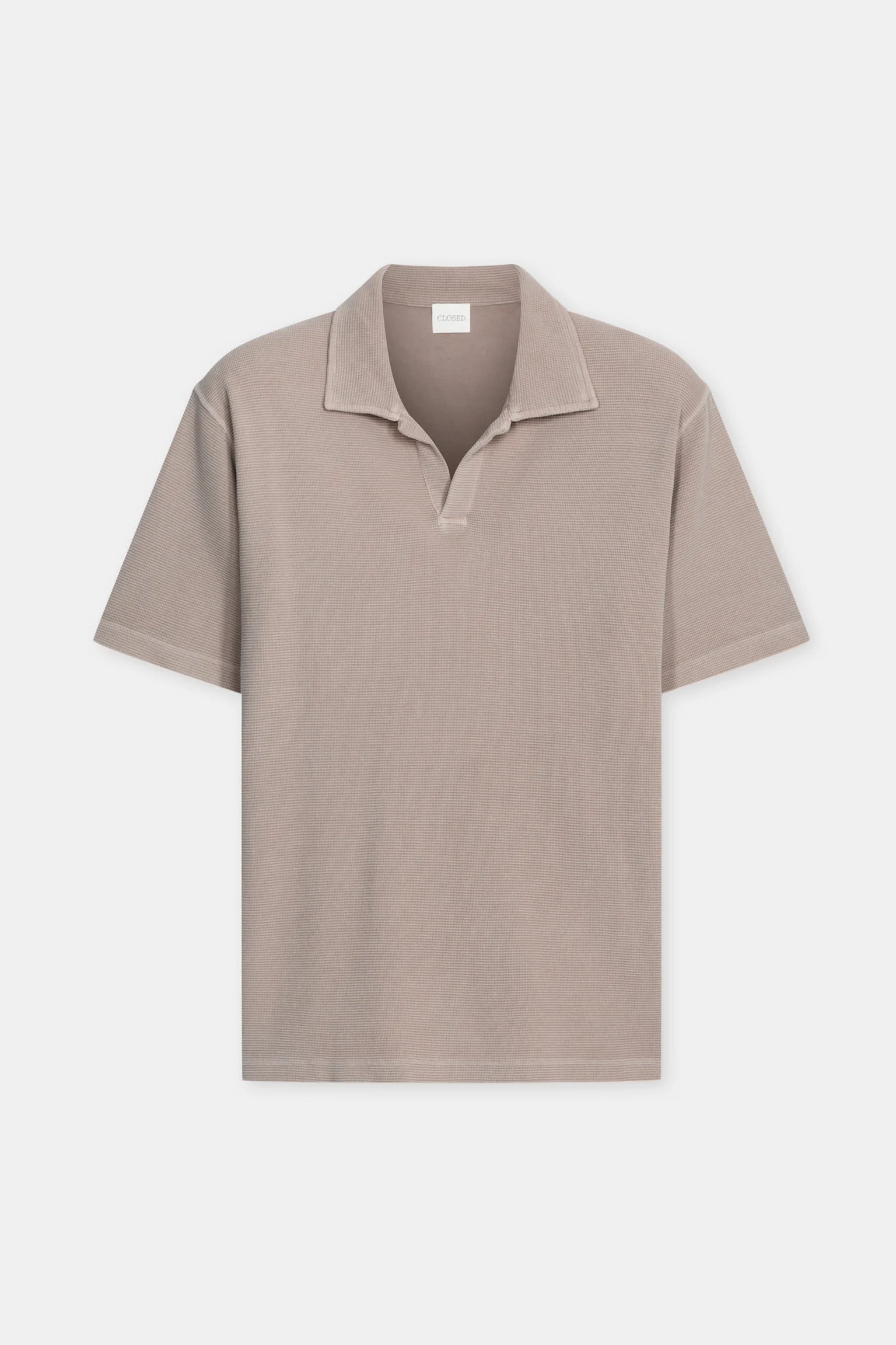 WAFFLE POLO - CLAY BEIGE