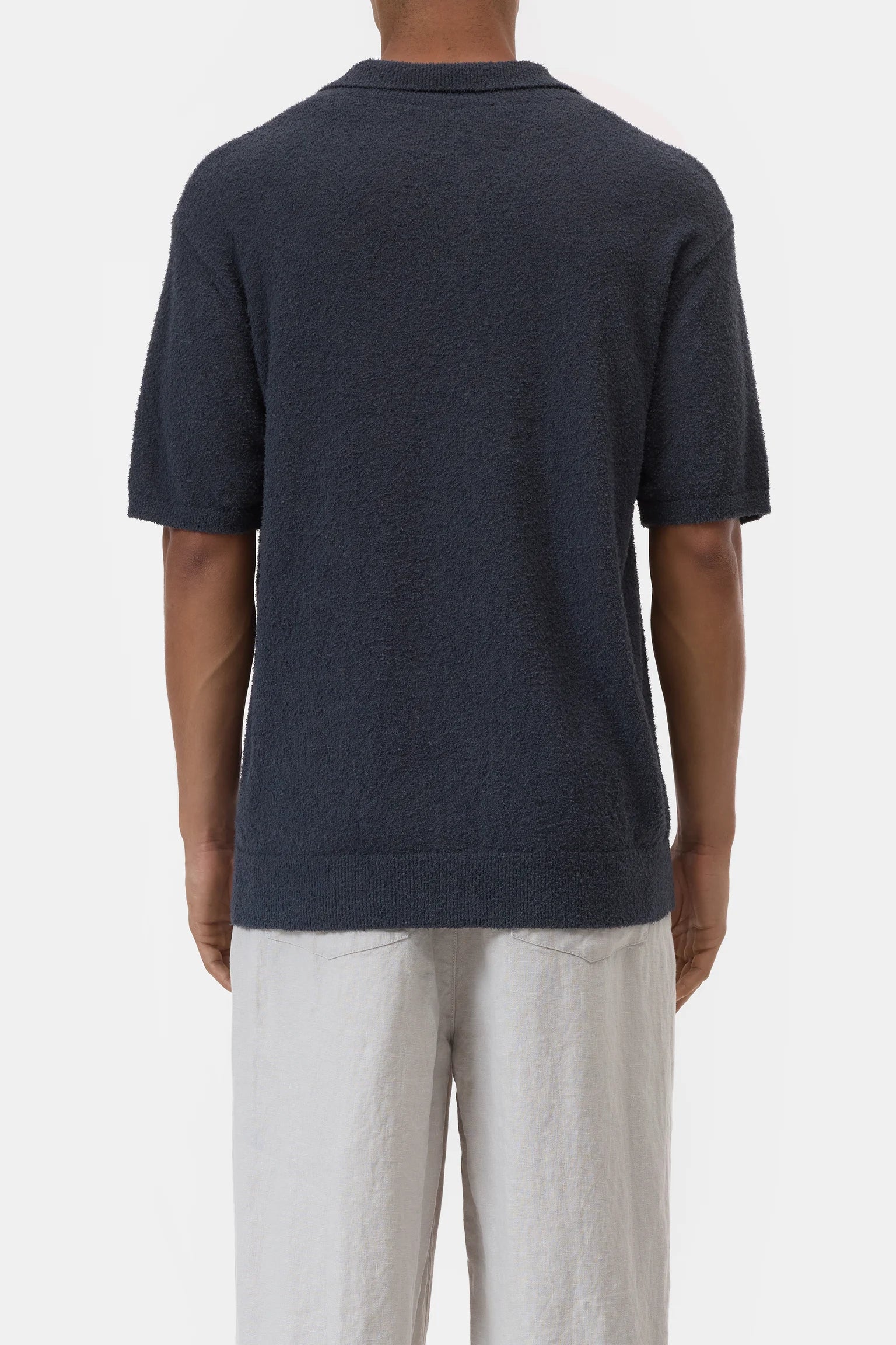 KNIT POLO - MAGMA BLACK