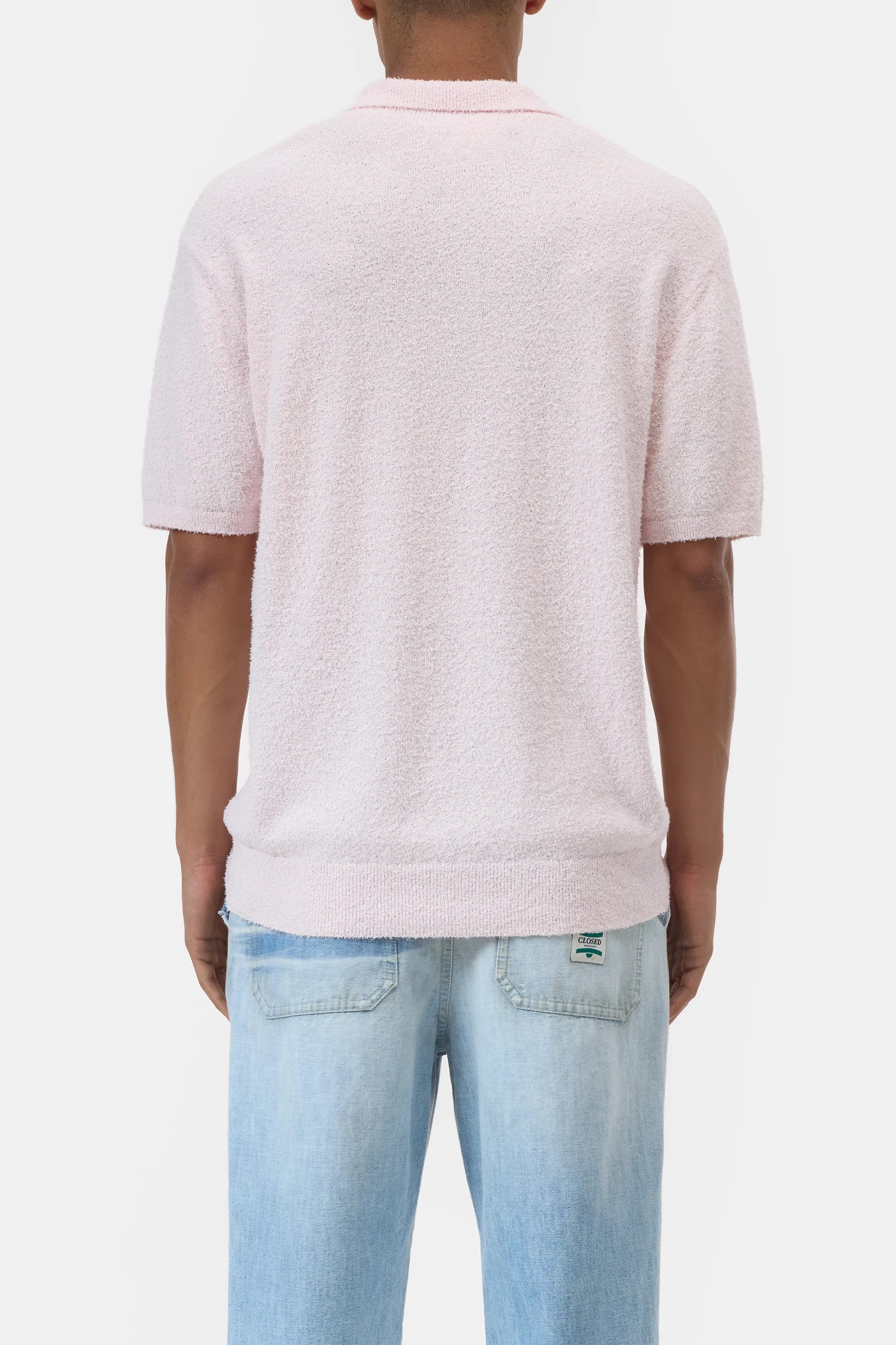 KNIT POLO - QUARTZ PINK