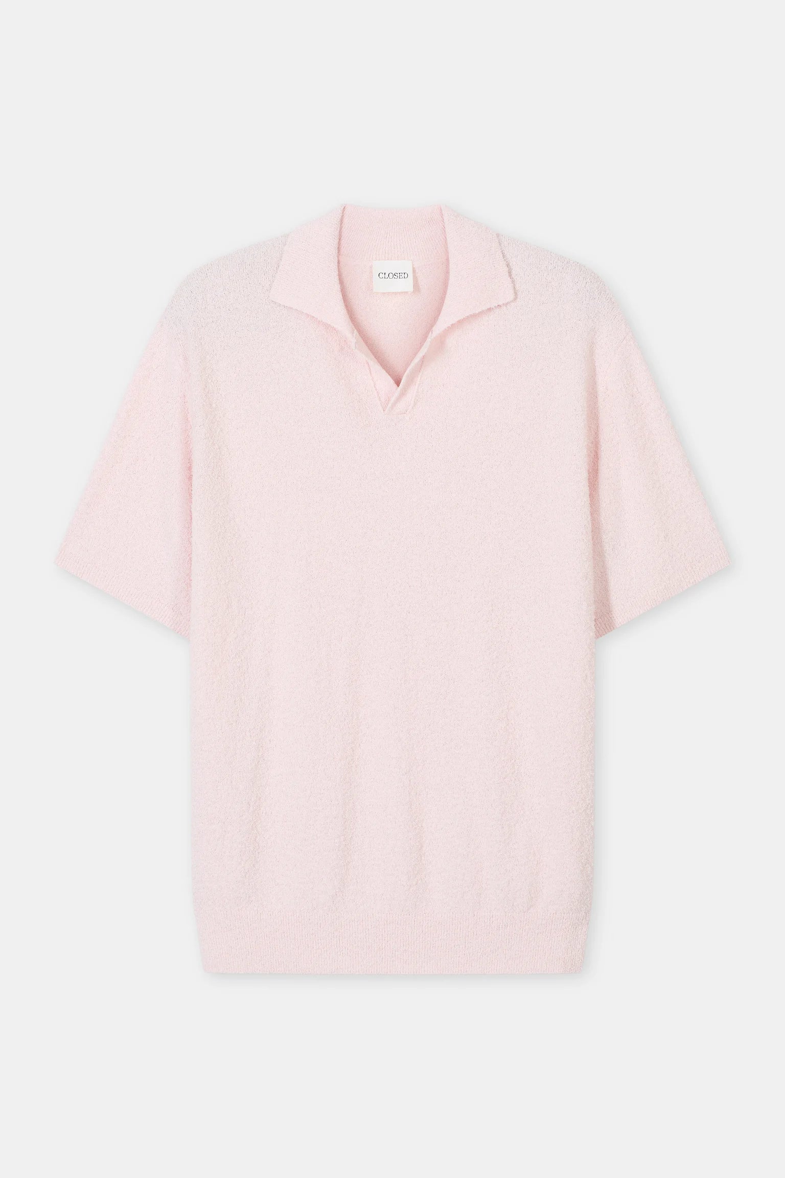 KNIT POLO - QUARTZ PINK