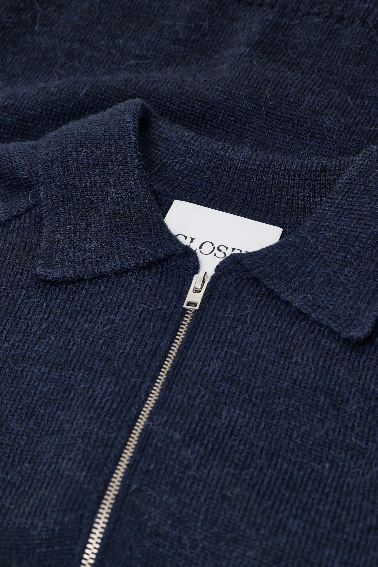 KNITTED POLO SWEATER - DARK NIGHT