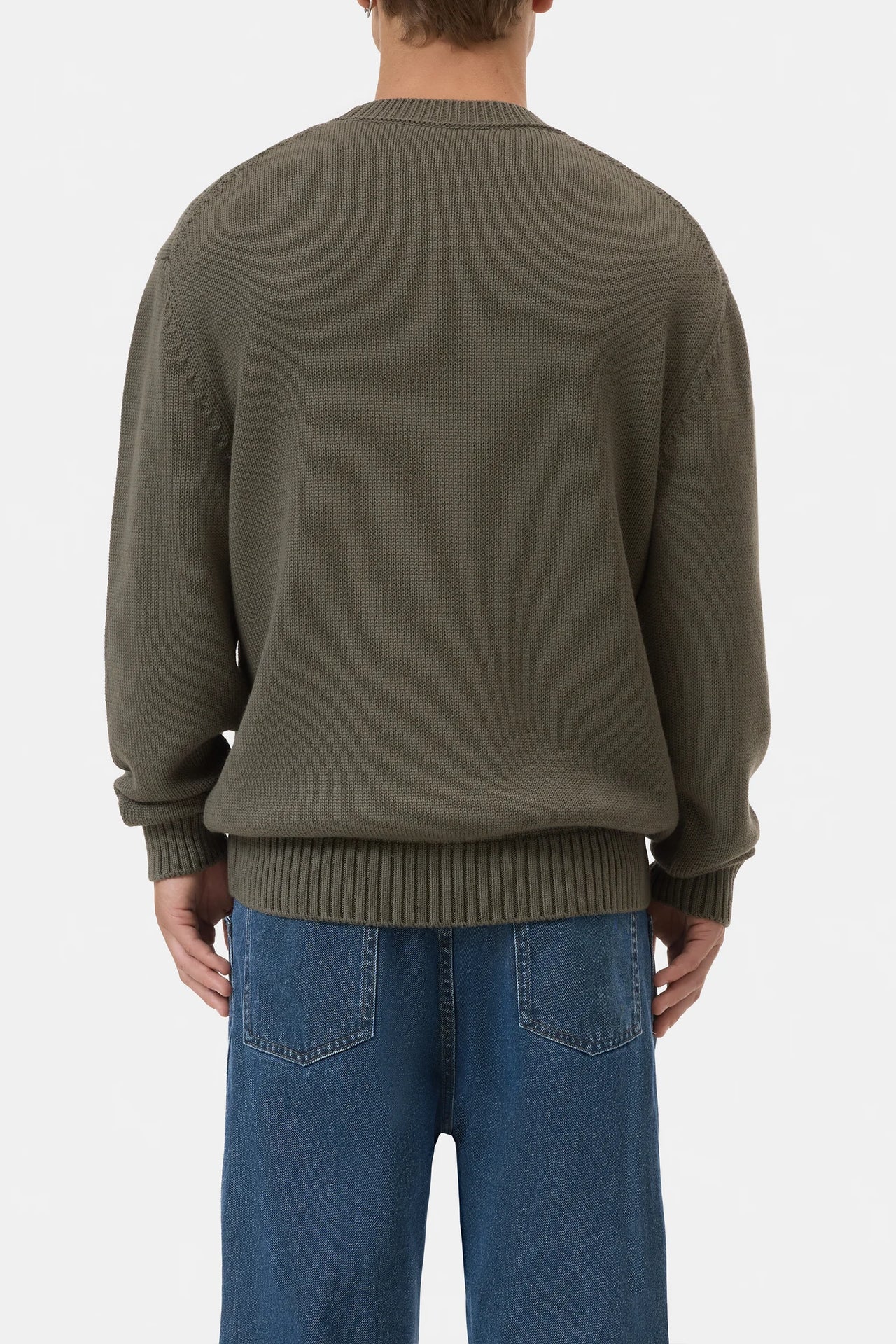 CREWNECK SWEATER - FOREST GREEN
