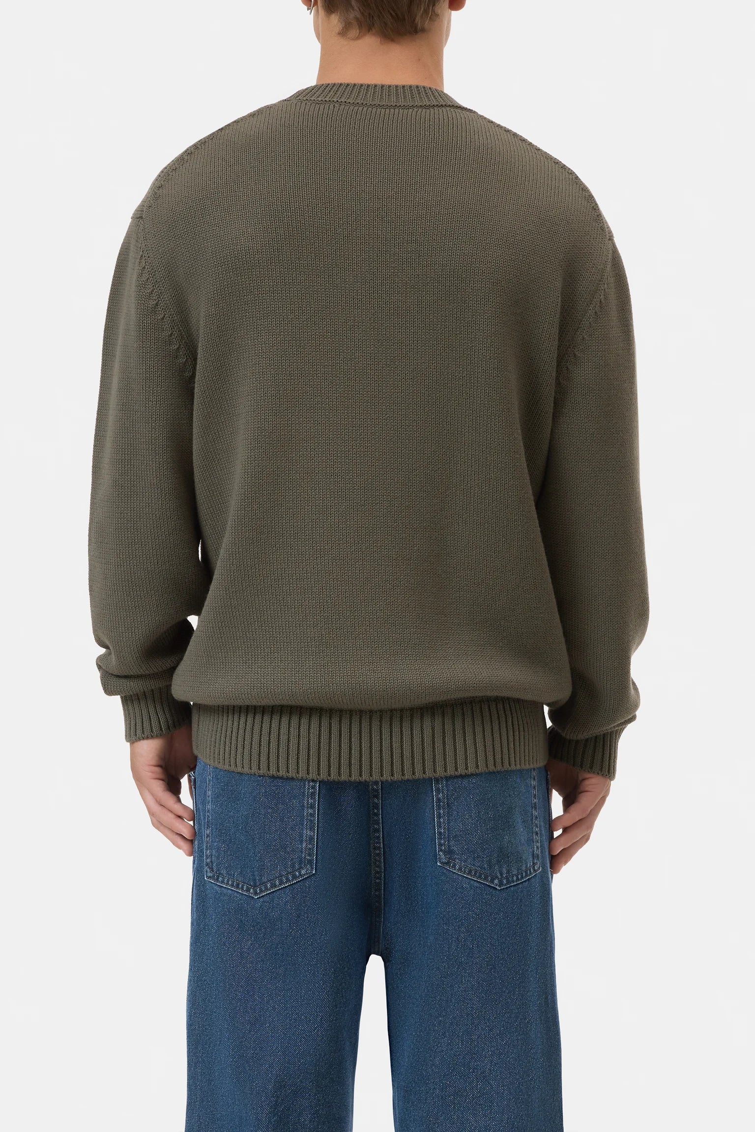 CREWNECK SWEATER - FOREST GREEN