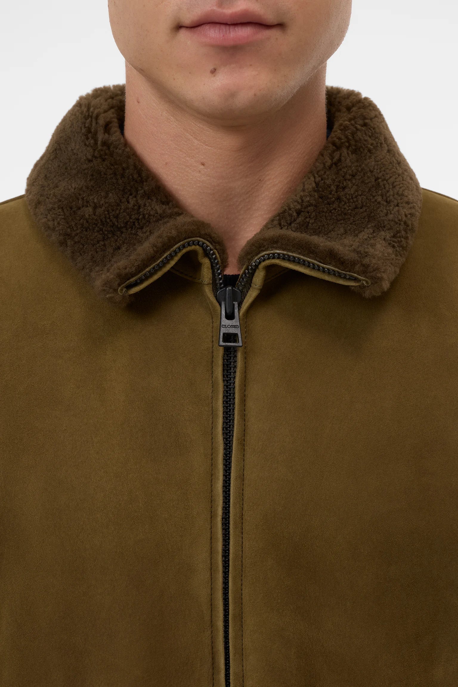 SHEARLING JACKET - MARSH GREEN