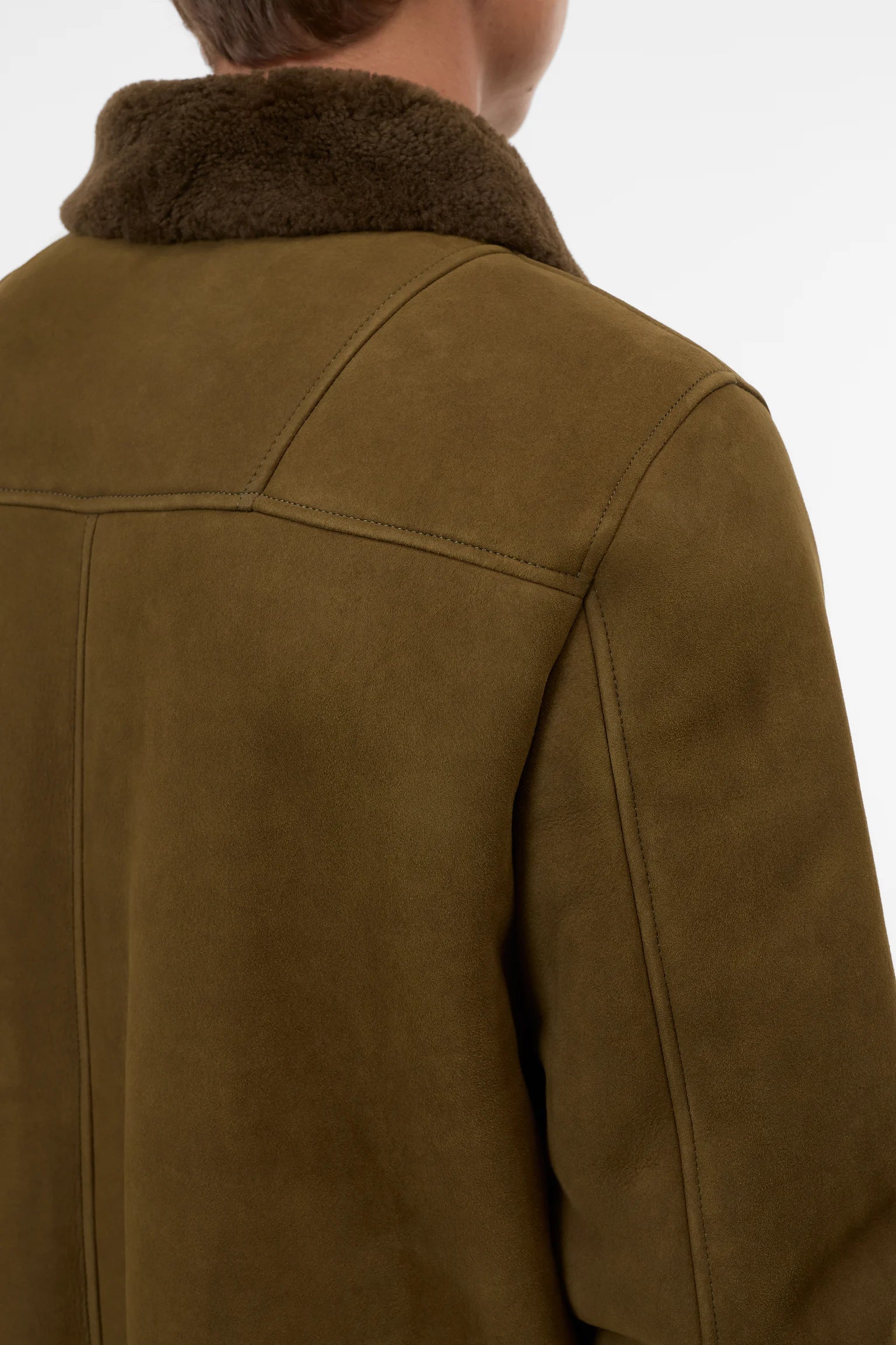 SHEARLING JACKET - MARSH GREEN