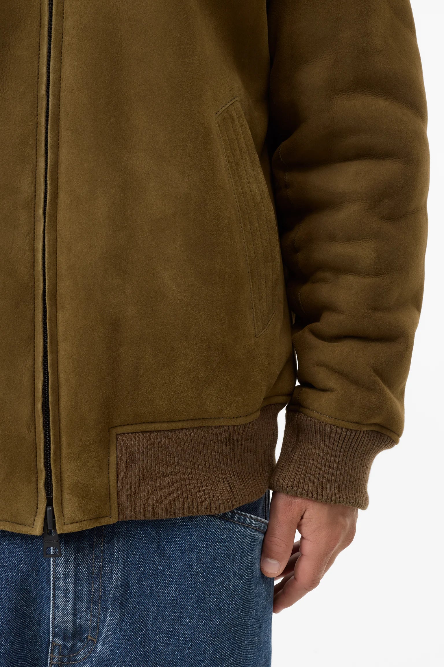 SHEARLING JACKET - MARSH GREEN