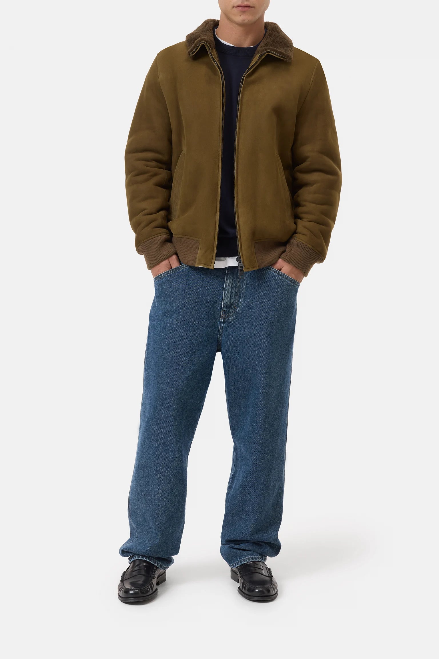 SHEARLING JACKET - MARSH GREEN