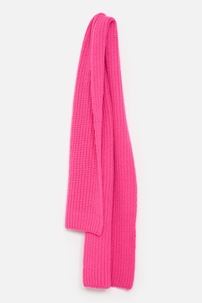 KNITTED SCARF - FIERY PINK