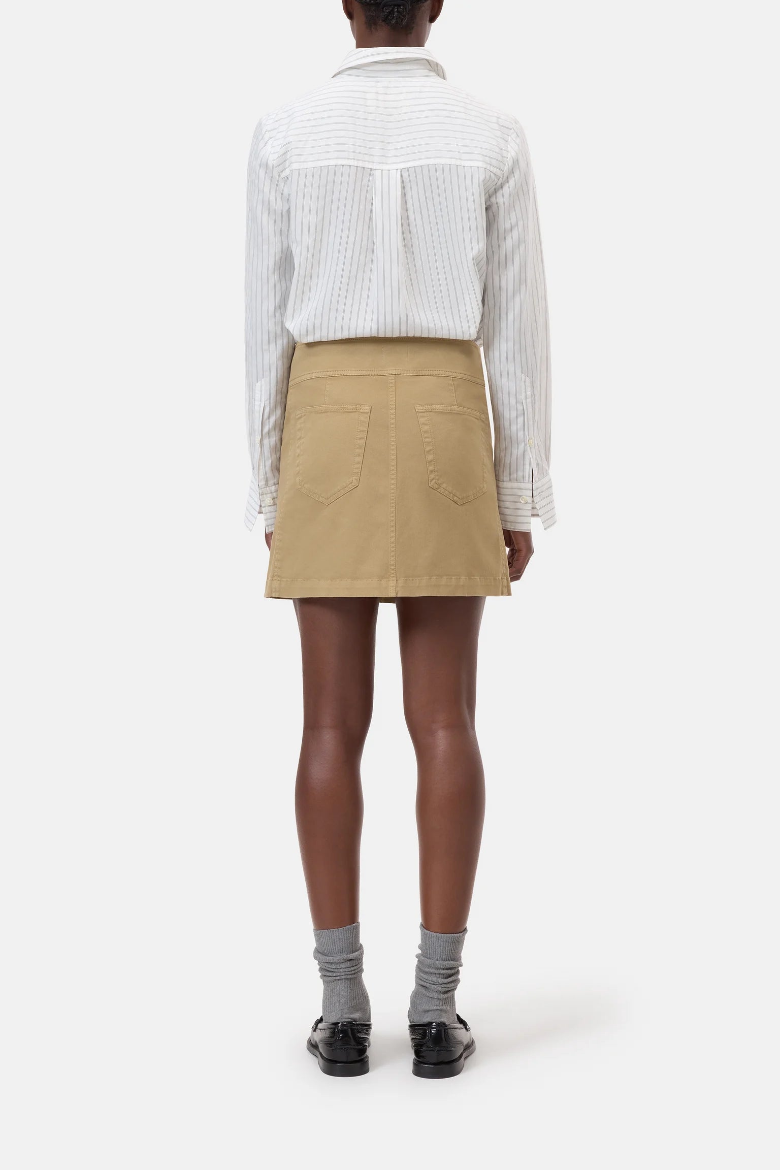 BELTED MINI SKIRT - URBAN BEIGE