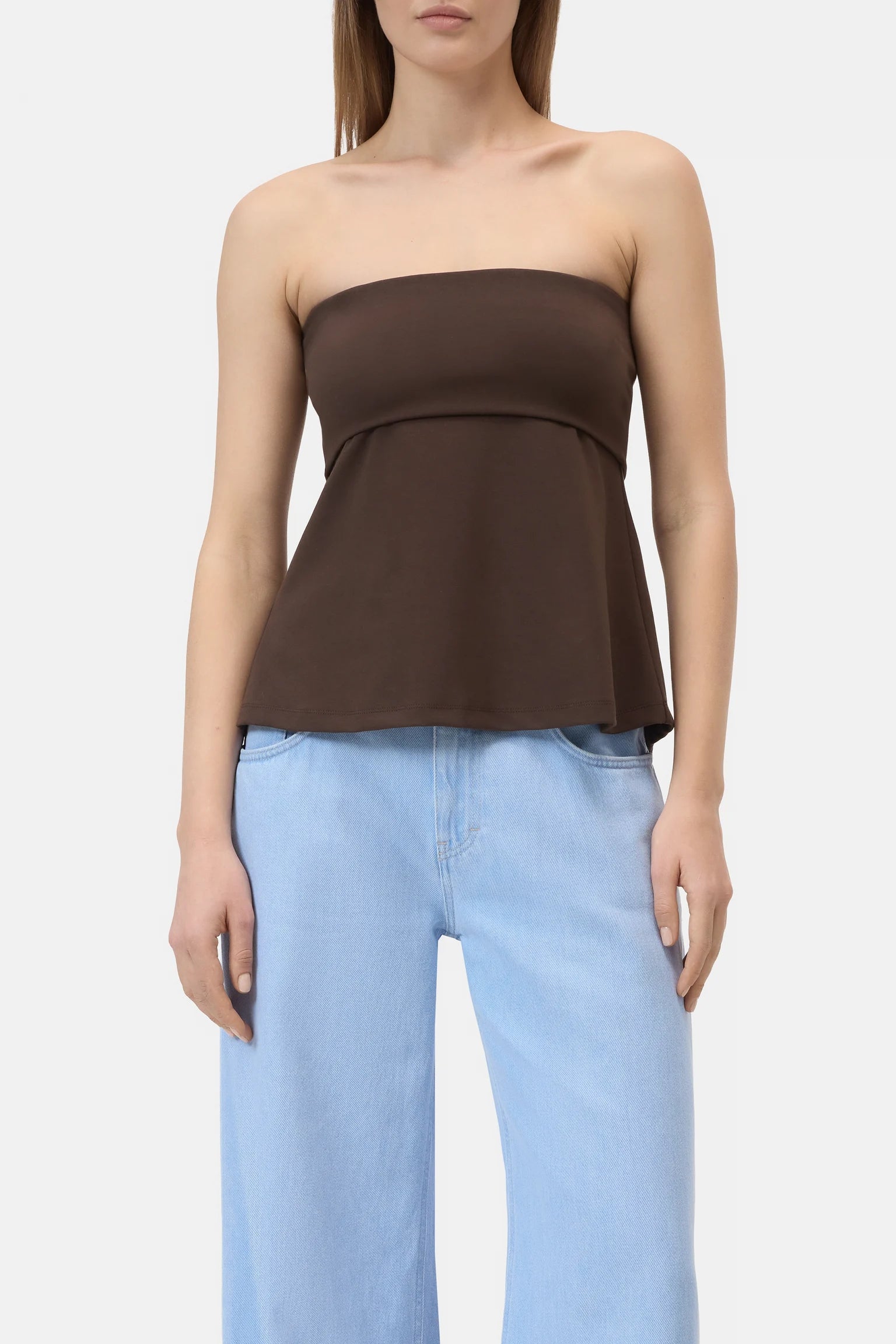 PEPLON TOP - MAPLE BROWN