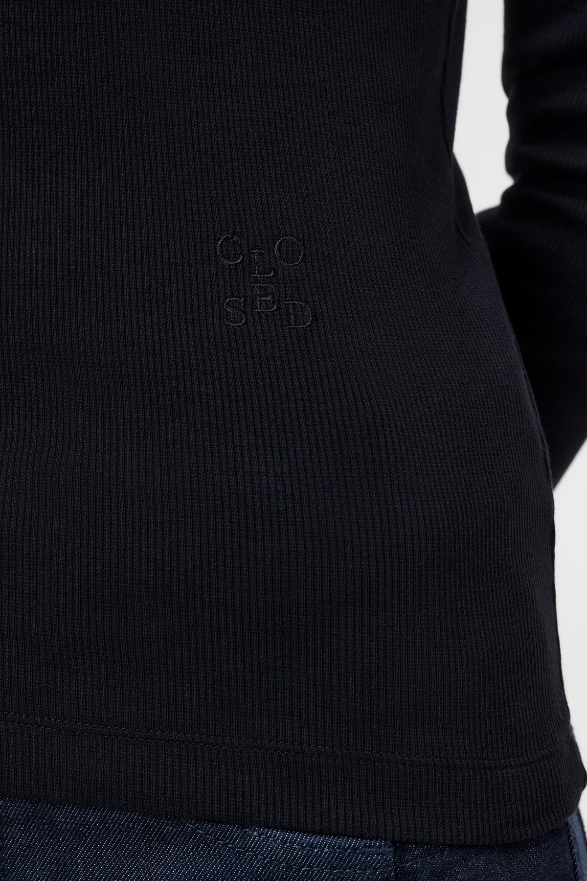DEEP BACK COTTON TOP - BLACK