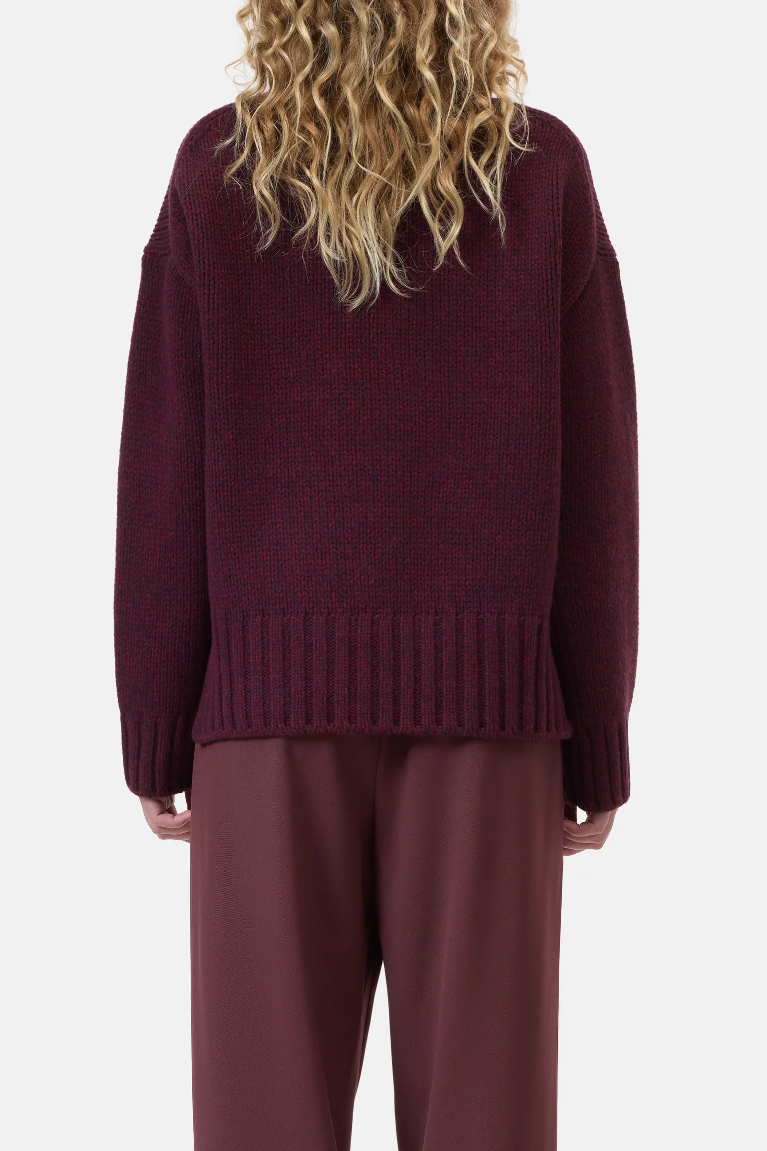 ROLLI FUNNEL SWEATER - DARK RAISIN