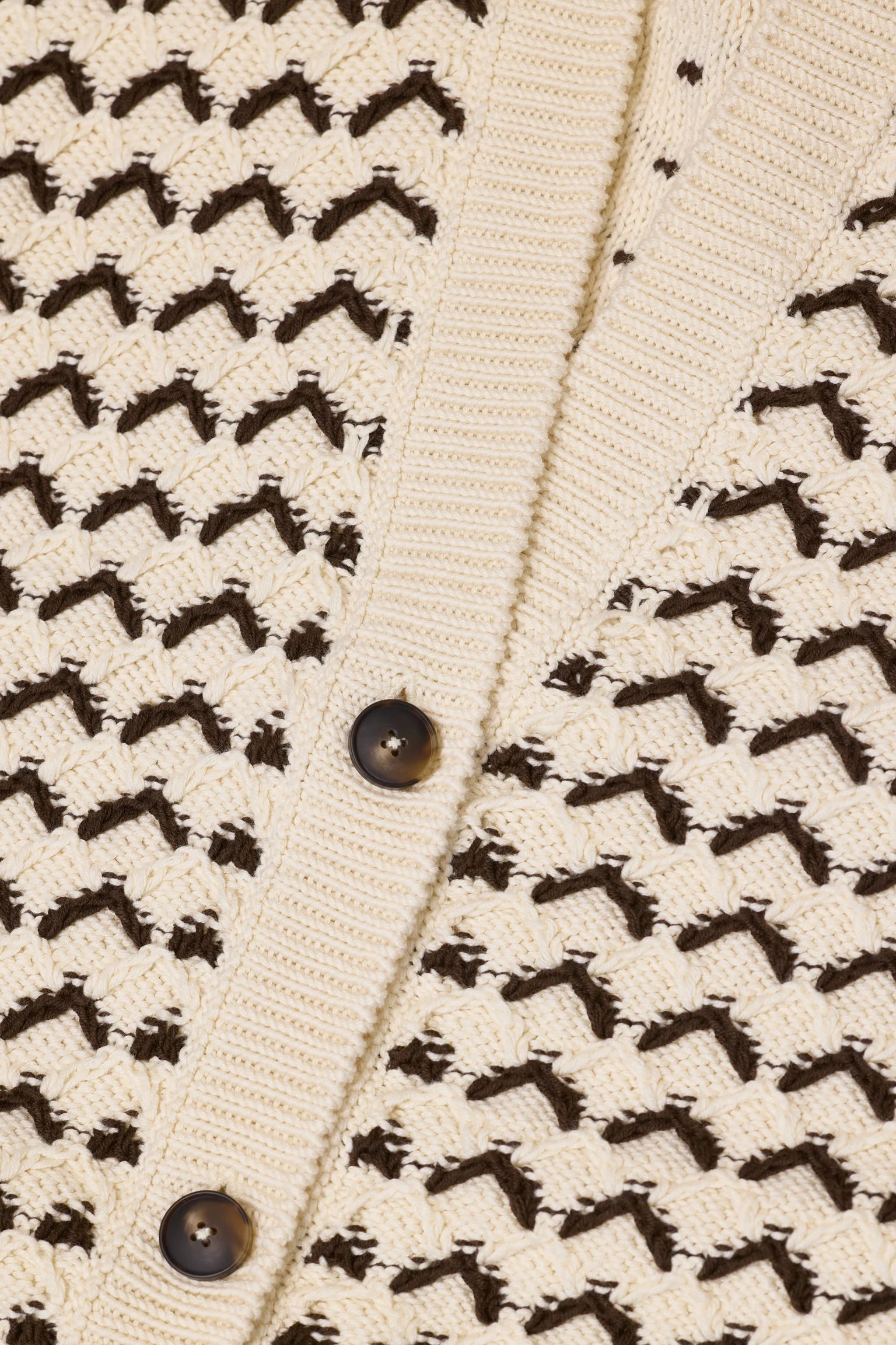 V-NECK CARDIGAN - WITHERIT BEIGE