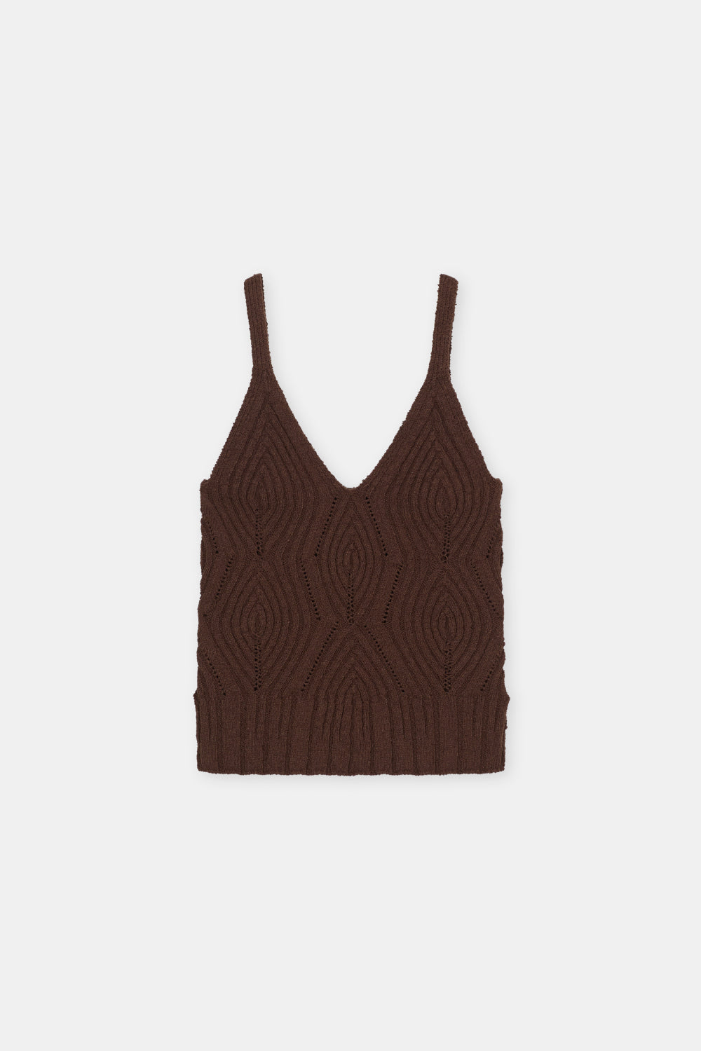 V-NECK TANK - MAPLE BROWN
