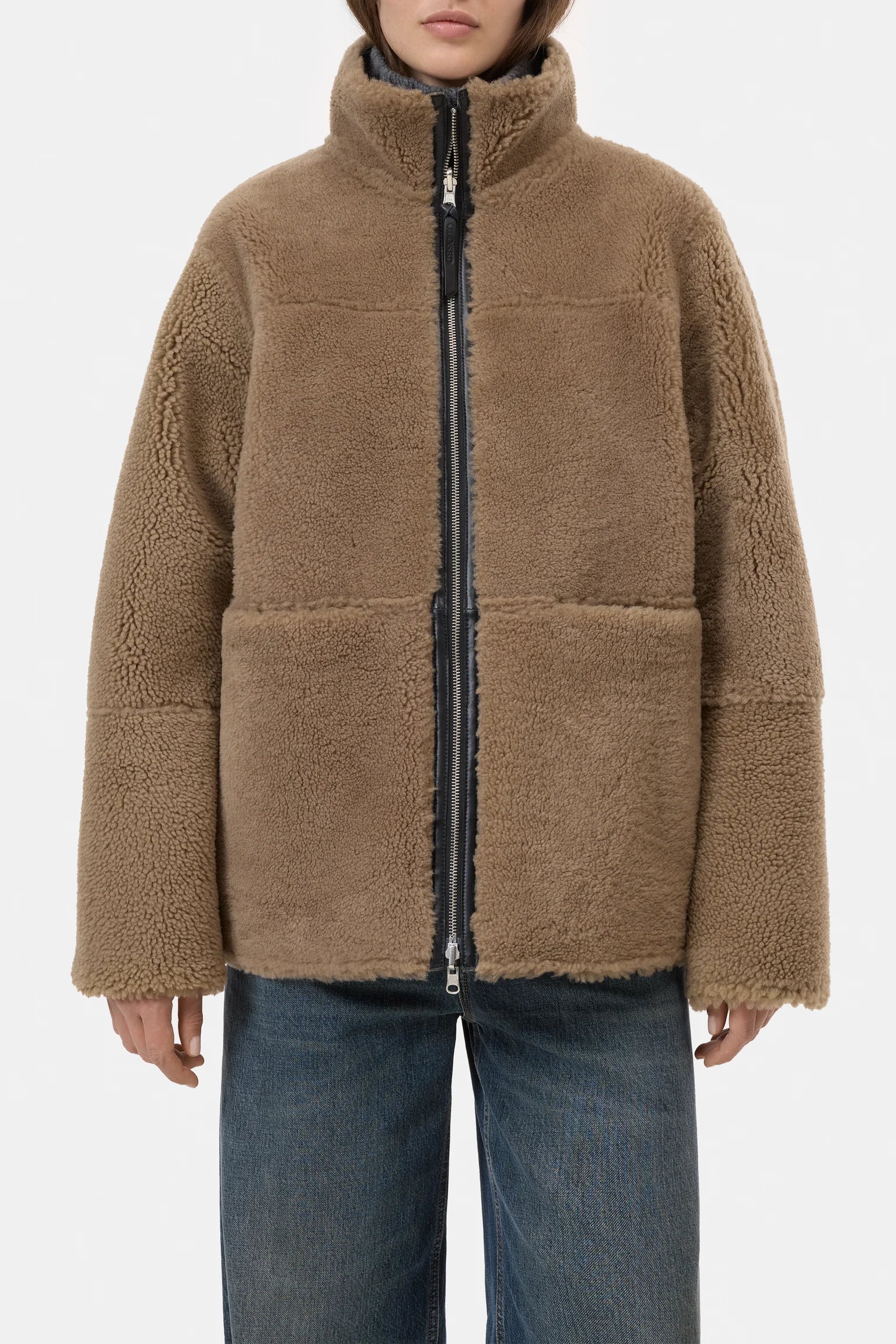 SHEARLING JACKET - BLACK