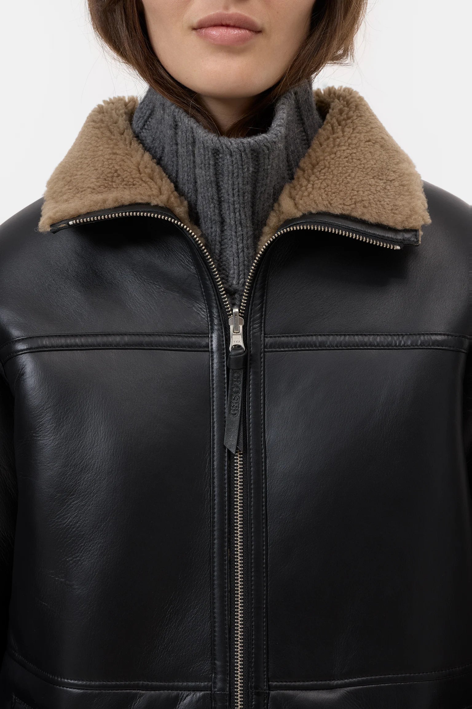 SHEARLING JACKET - BLACK