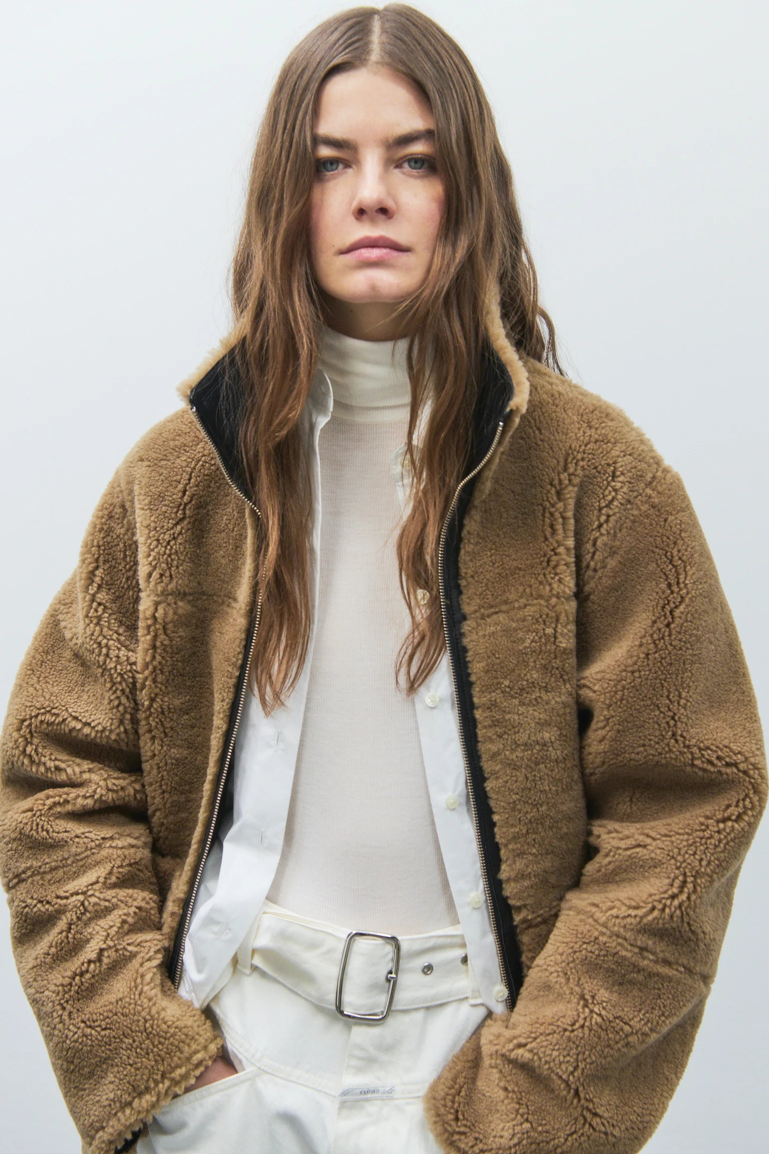 SHEARLING JACKET - BLACK