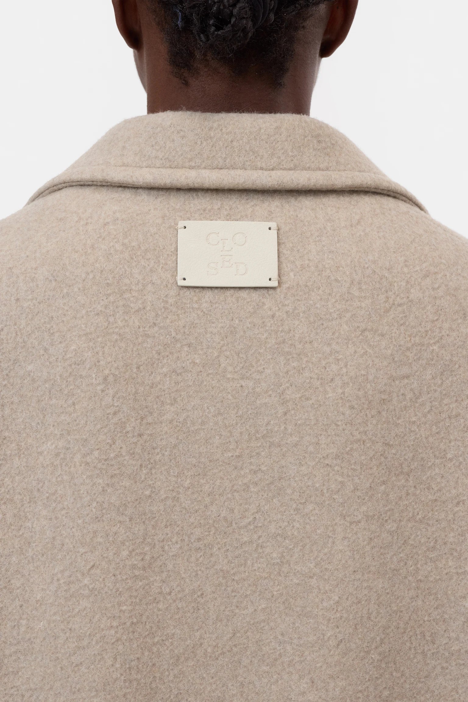 SINGLE BREASTED WOOL COAT - GREY