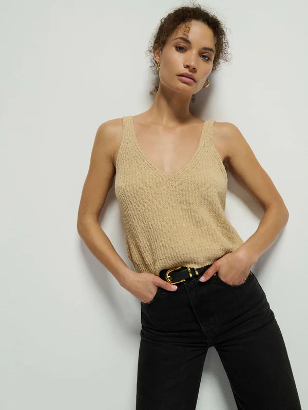 CECE SWEATER TOP - WARM SAND