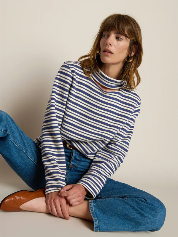DELPHINE SWEATSHIRT - TOSSED STRIPE