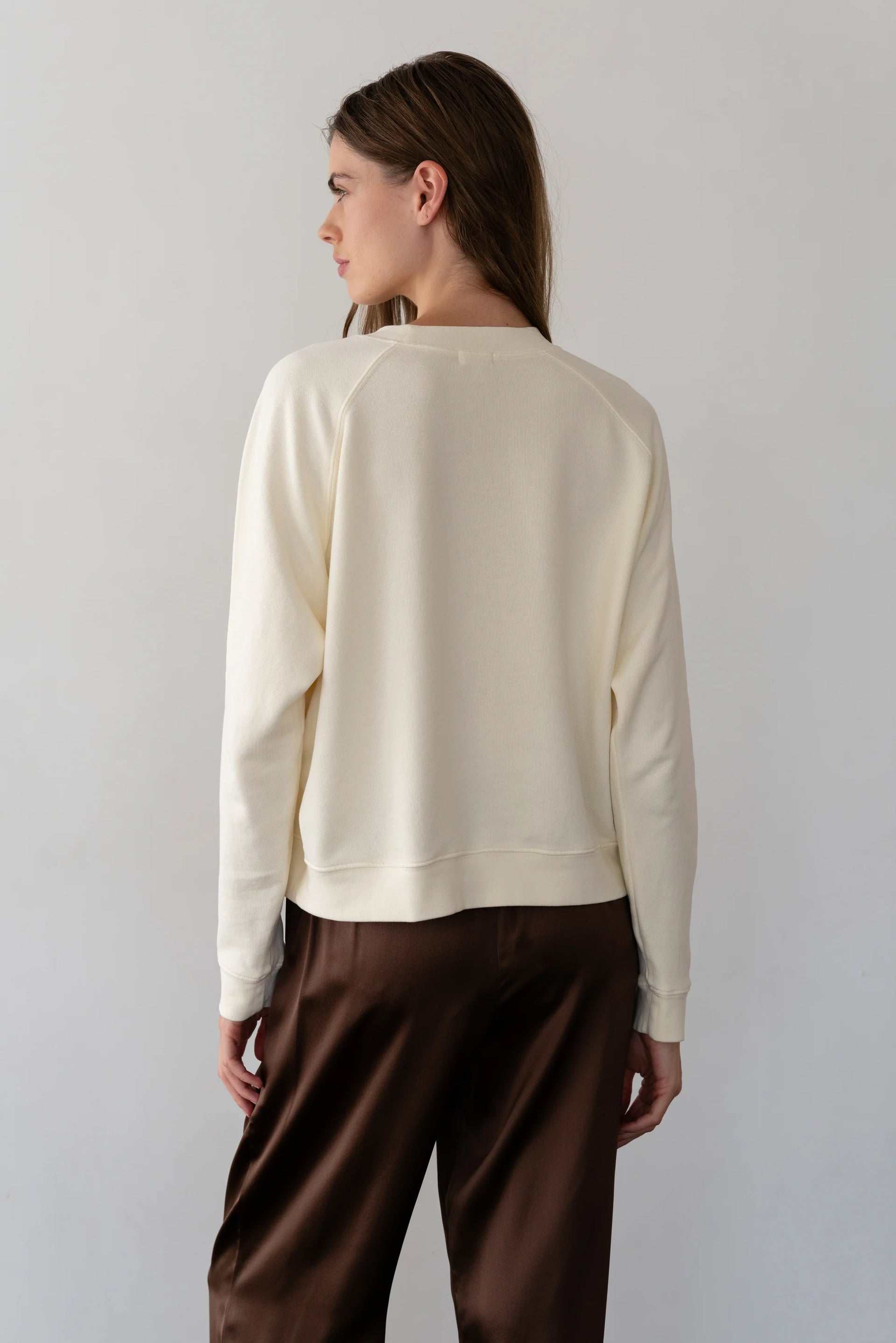 ECO-TERRY CREWNECK - CREME
