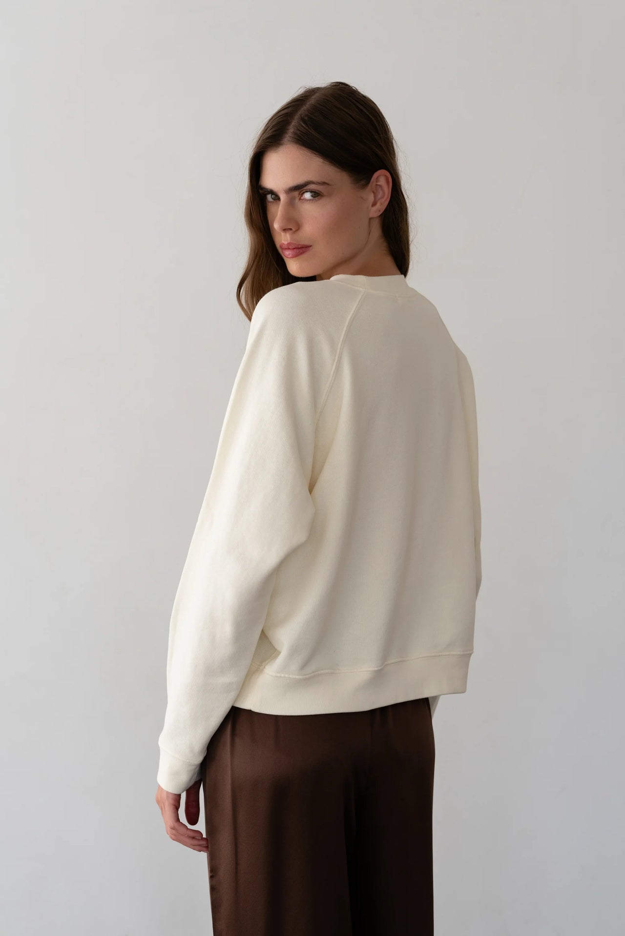 ECO-TERRY CREWNECK - CREME
