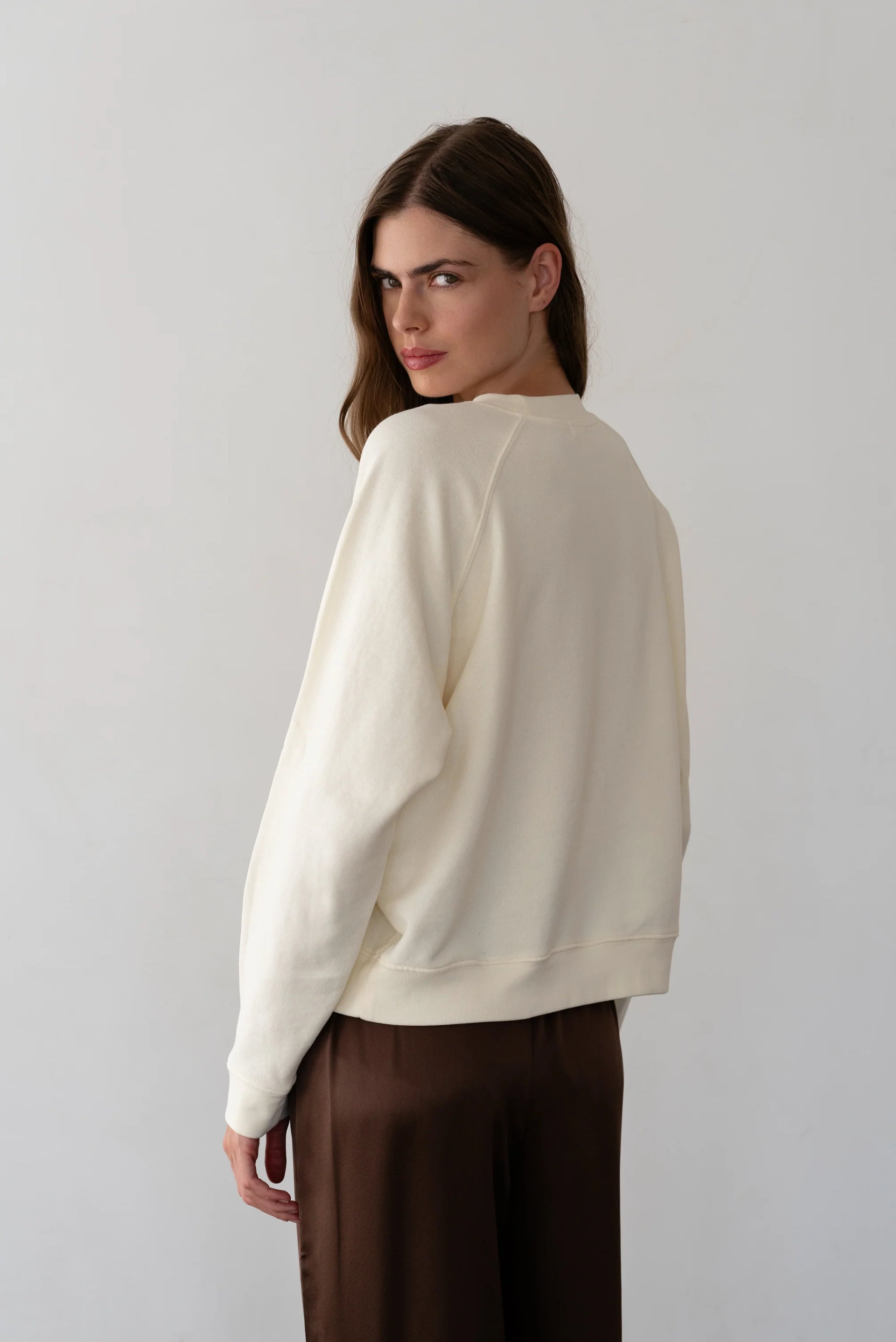 ECO-TERRY CREWNECK - CREME
