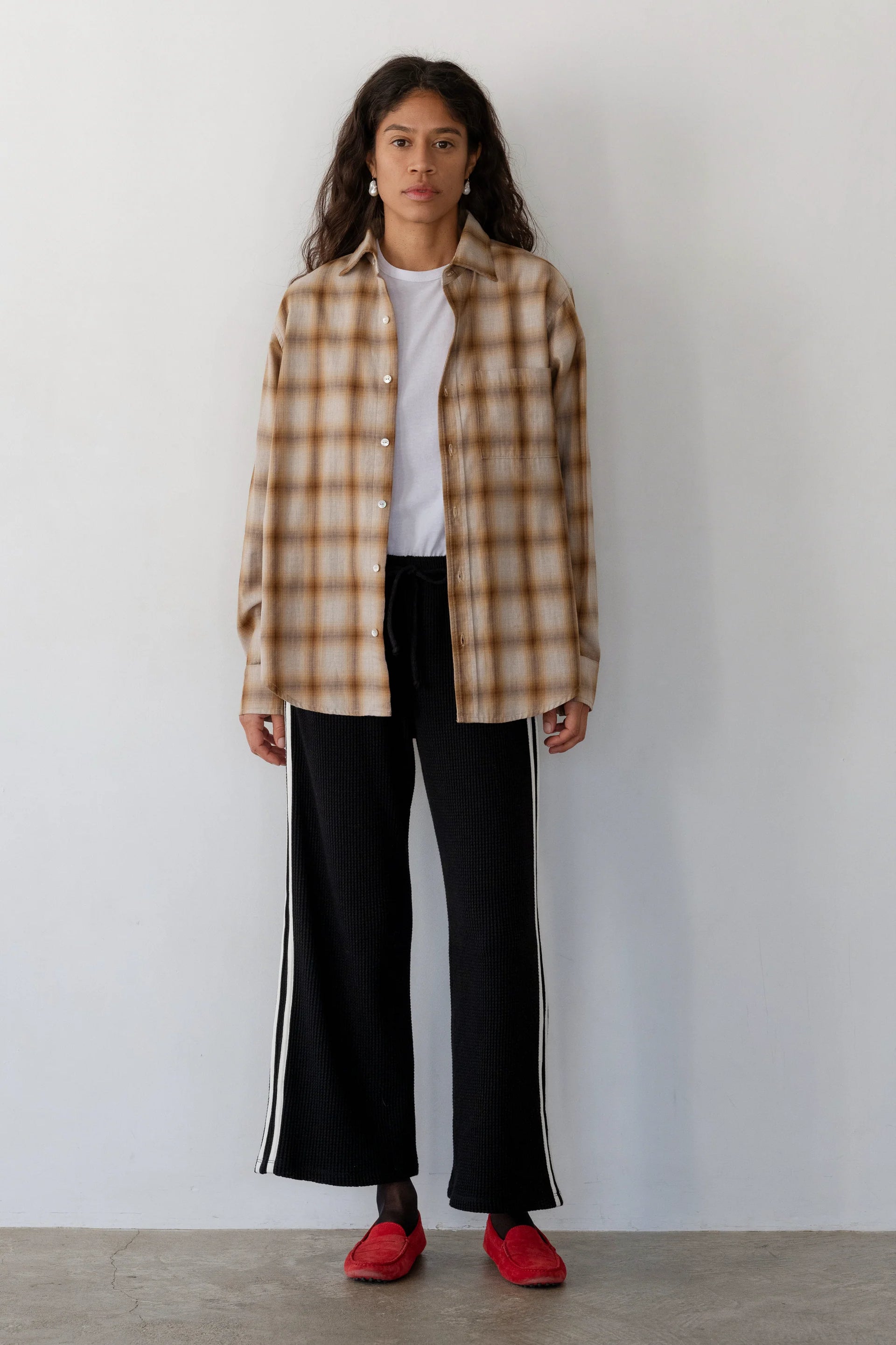 THE THERMAL CROP STRIPE PANT - JET